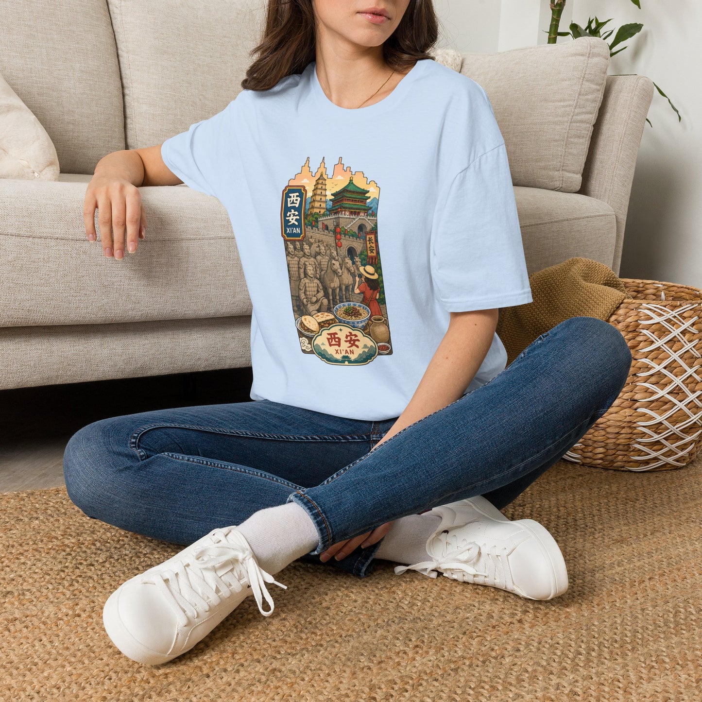 Xi'an Travel T‑Shirt — Vintage China Cityscape Graphic