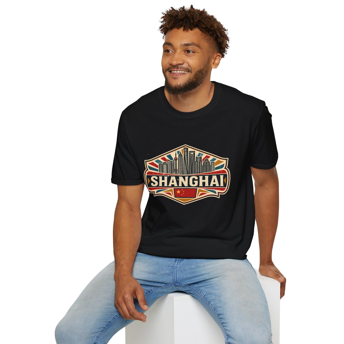Shanghai Skyline Vintage T‑Shirt