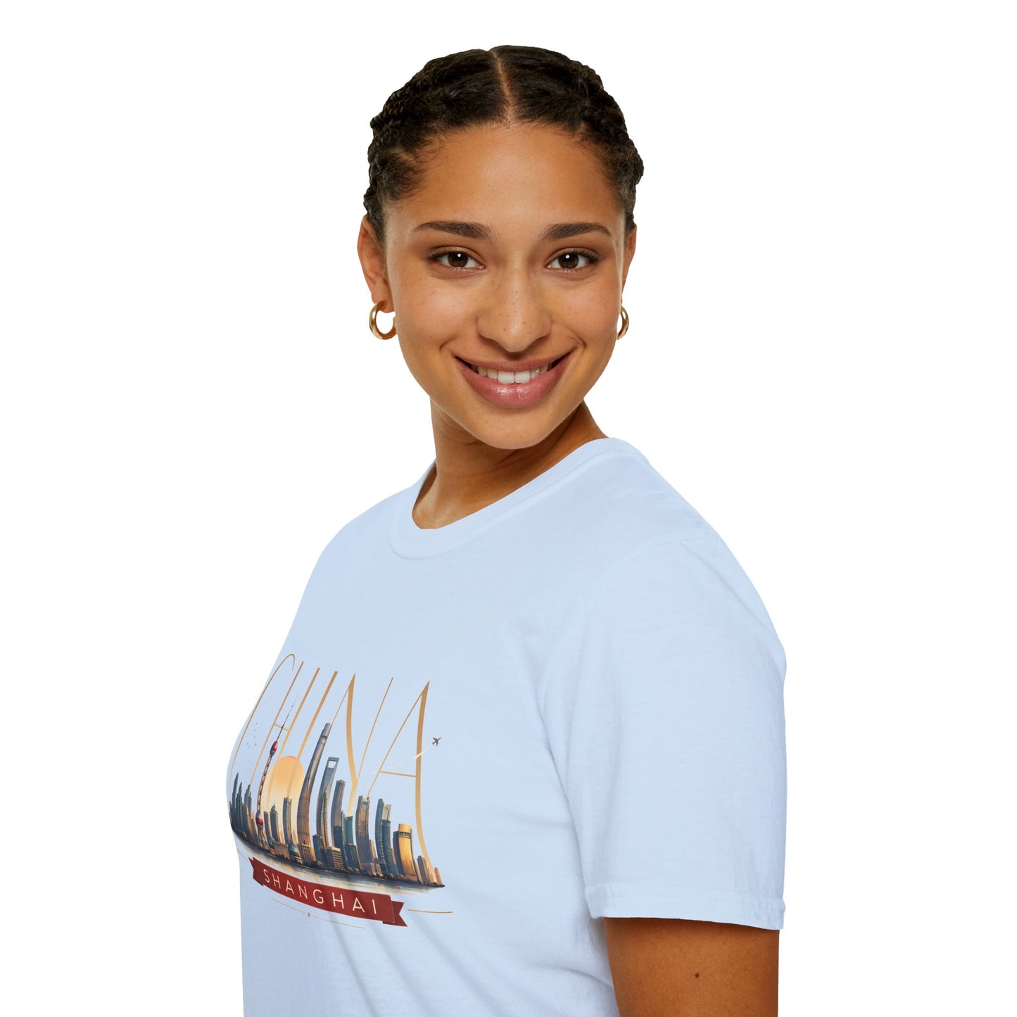 China Skyline T‑Shirt — Shanghai Cityscape Graphic Tee