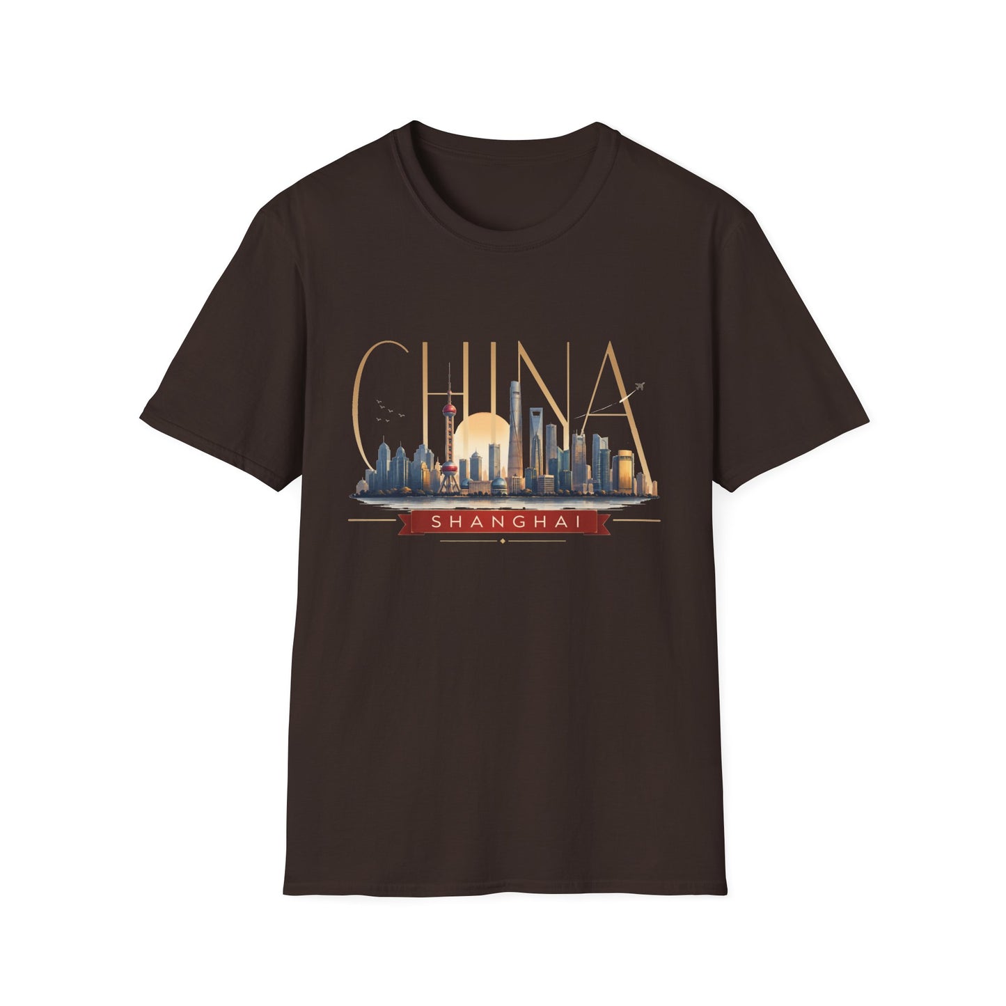 China Skyline T‑Shirt — Shanghai Cityscape Graphic Tee