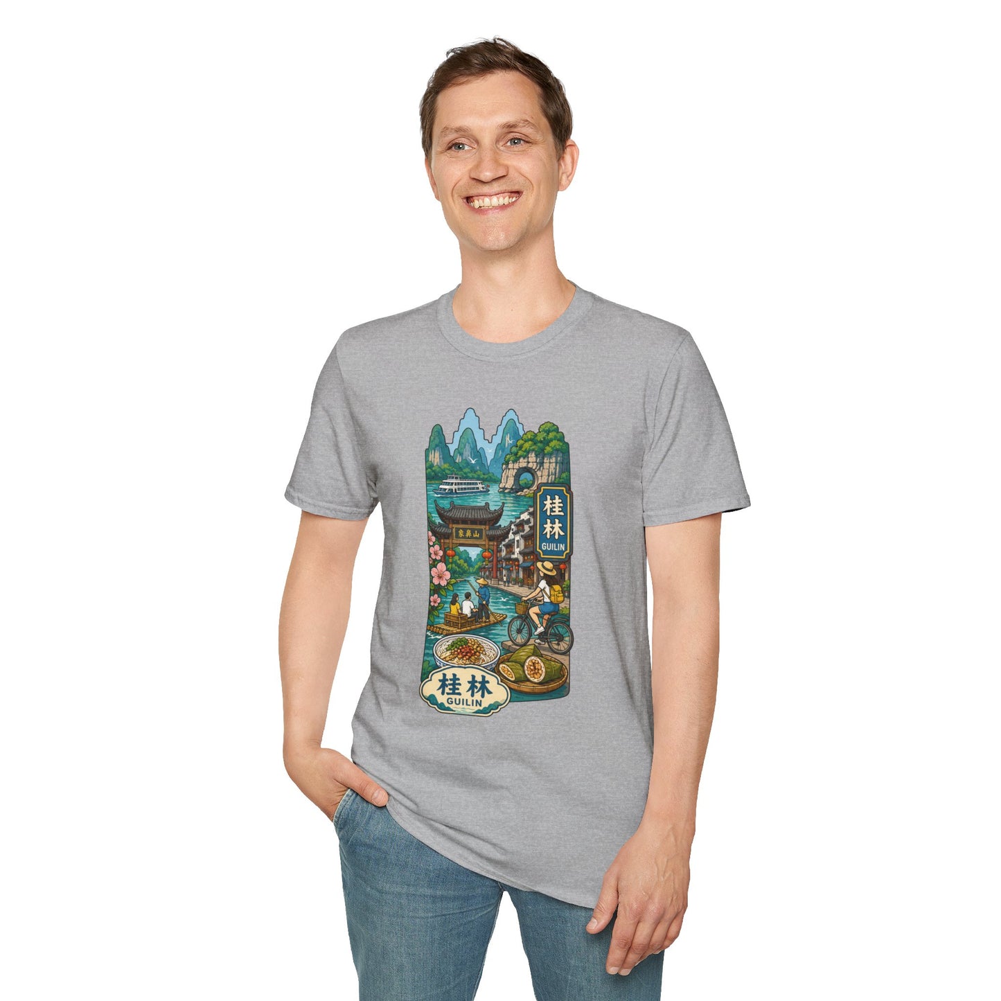 Guilin Scenic T-Shirt — Chinese Landscape Travel Art Tee