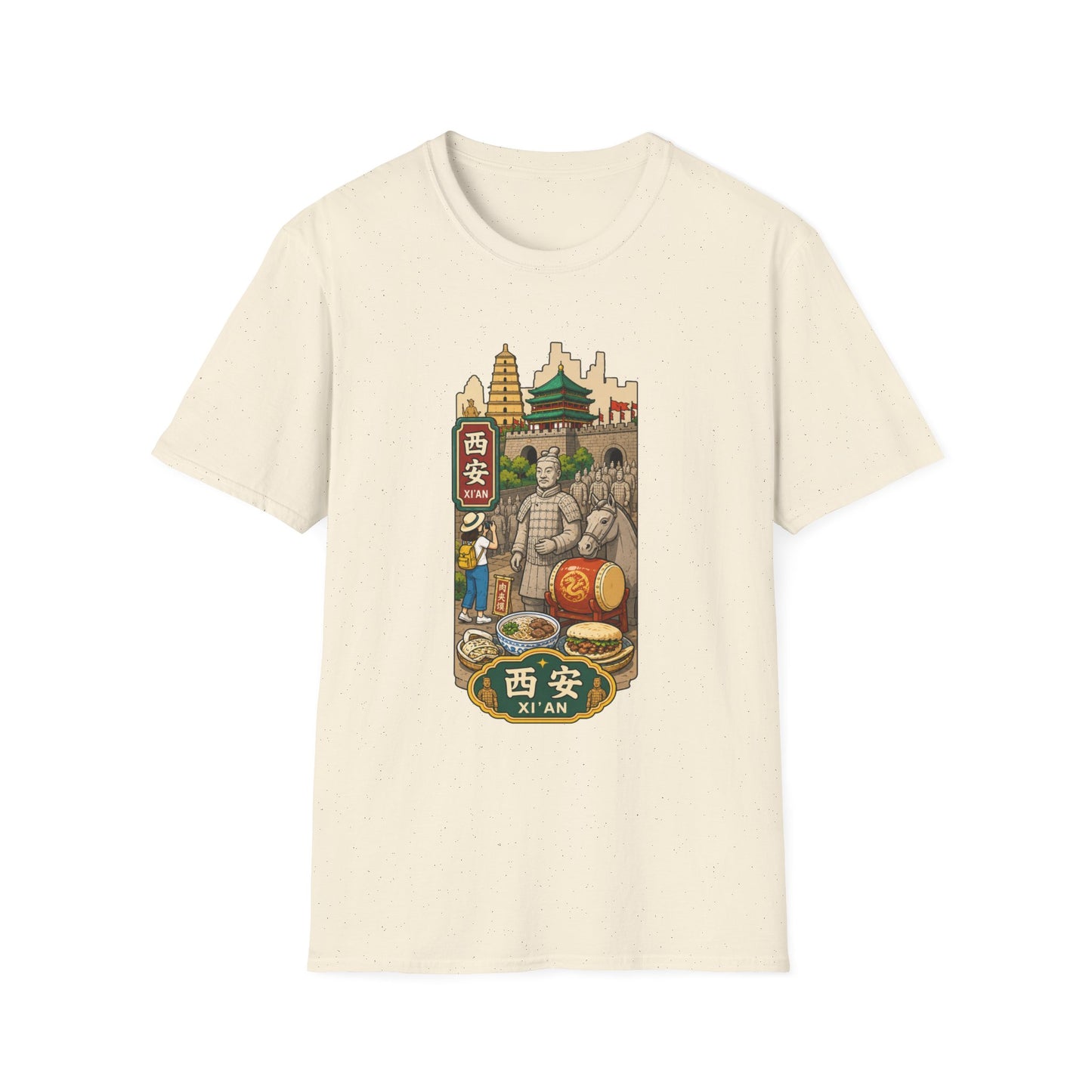 Xi'an Travel T-Shirt — Terracotta Warriors & Pagoda China Souvenir Tee