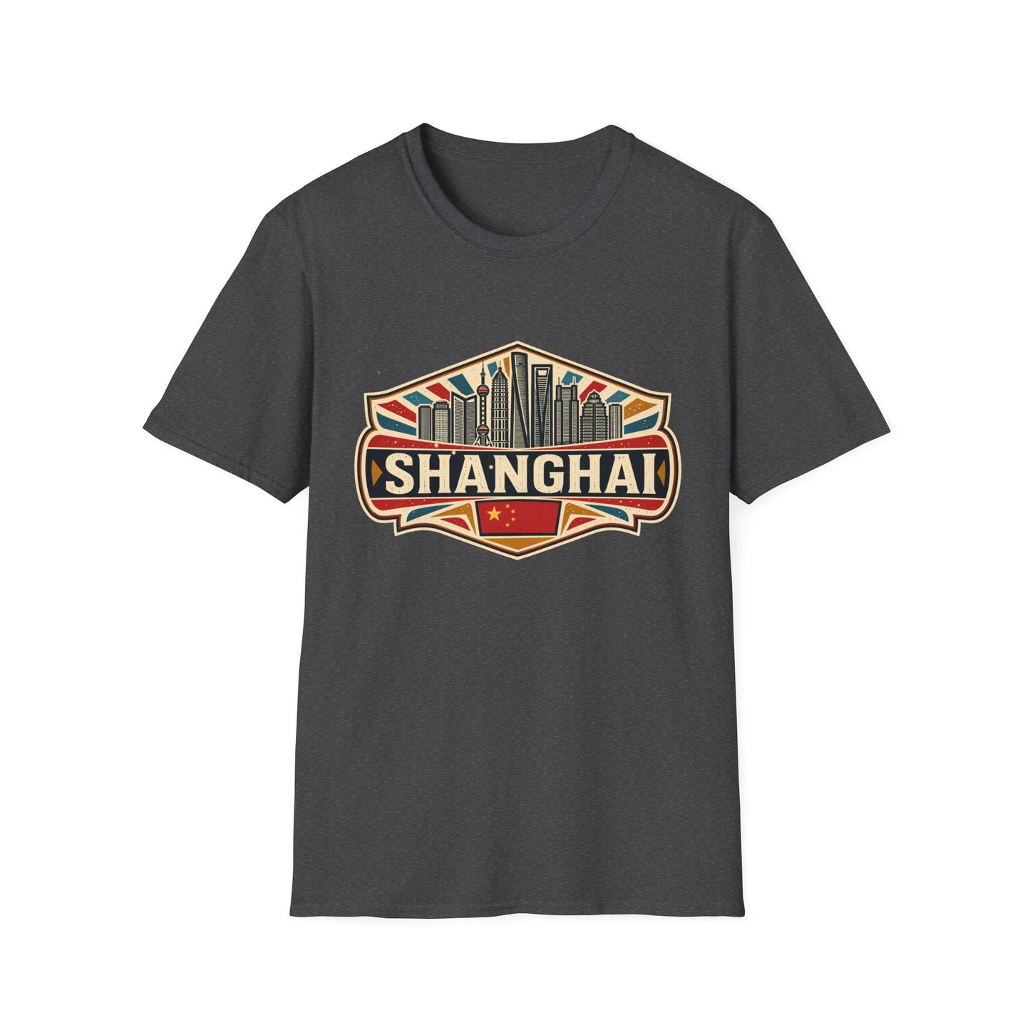 Shanghai Skyline Vintage T‑Shirt