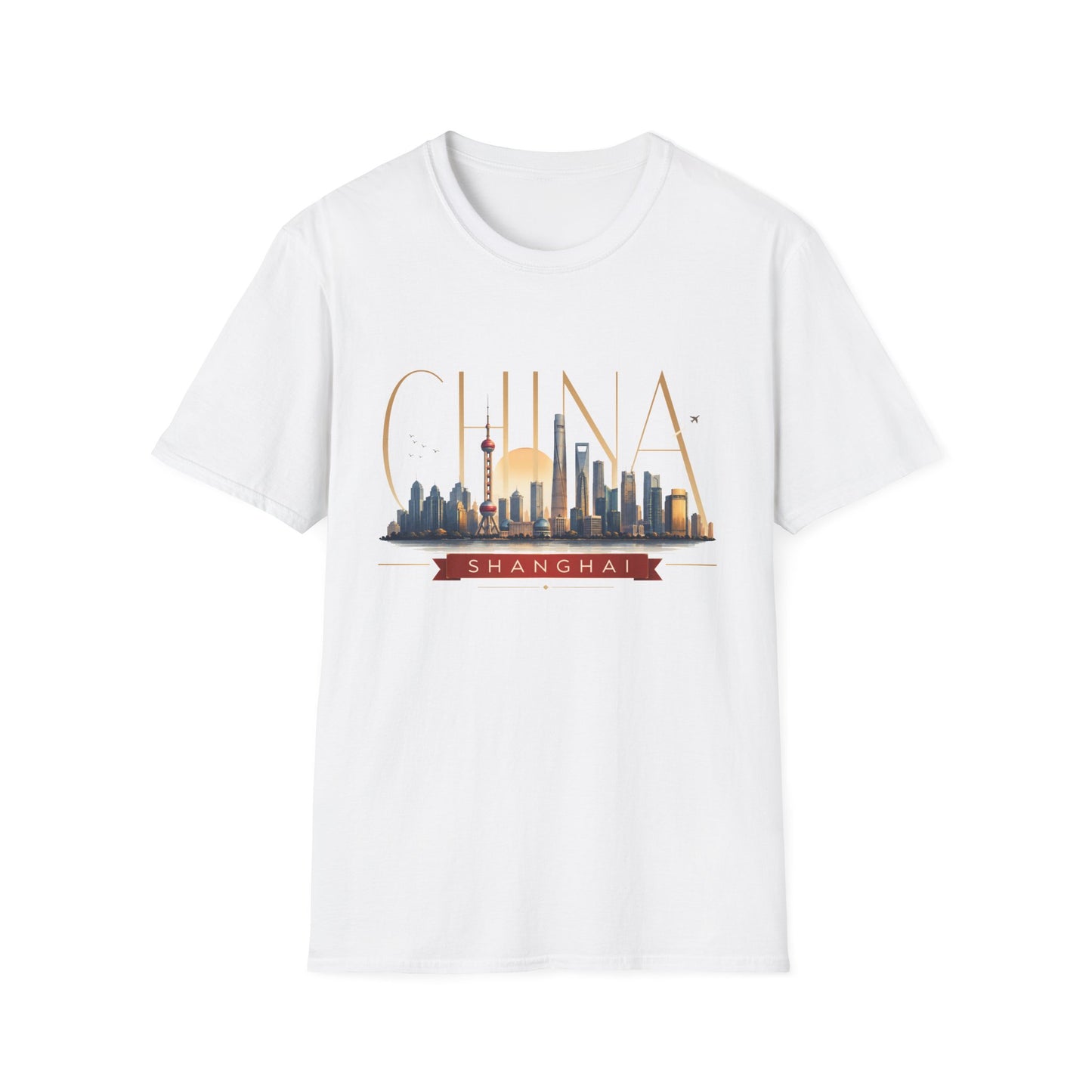 China Skyline T‑Shirt — Shanghai Cityscape Graphic Tee