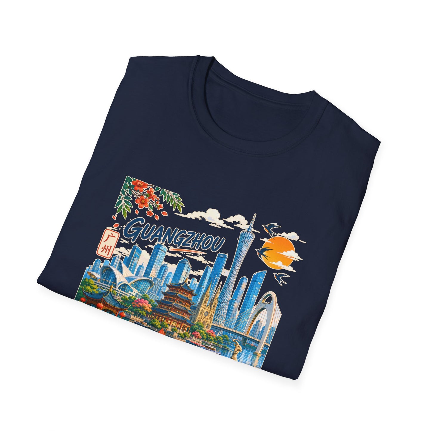 Guangzhou Cityscape T‑Shirt — Vintage Skyline Travel Tee