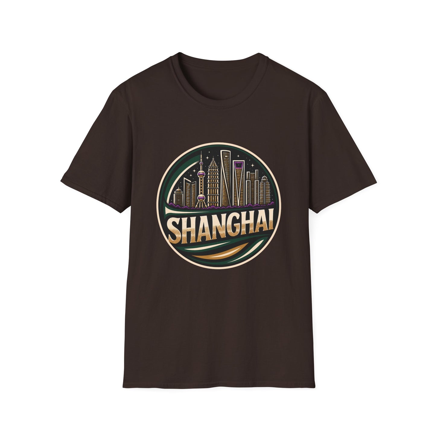 Shanghai Skyline T-Shirt — Retro Cityscape Tee