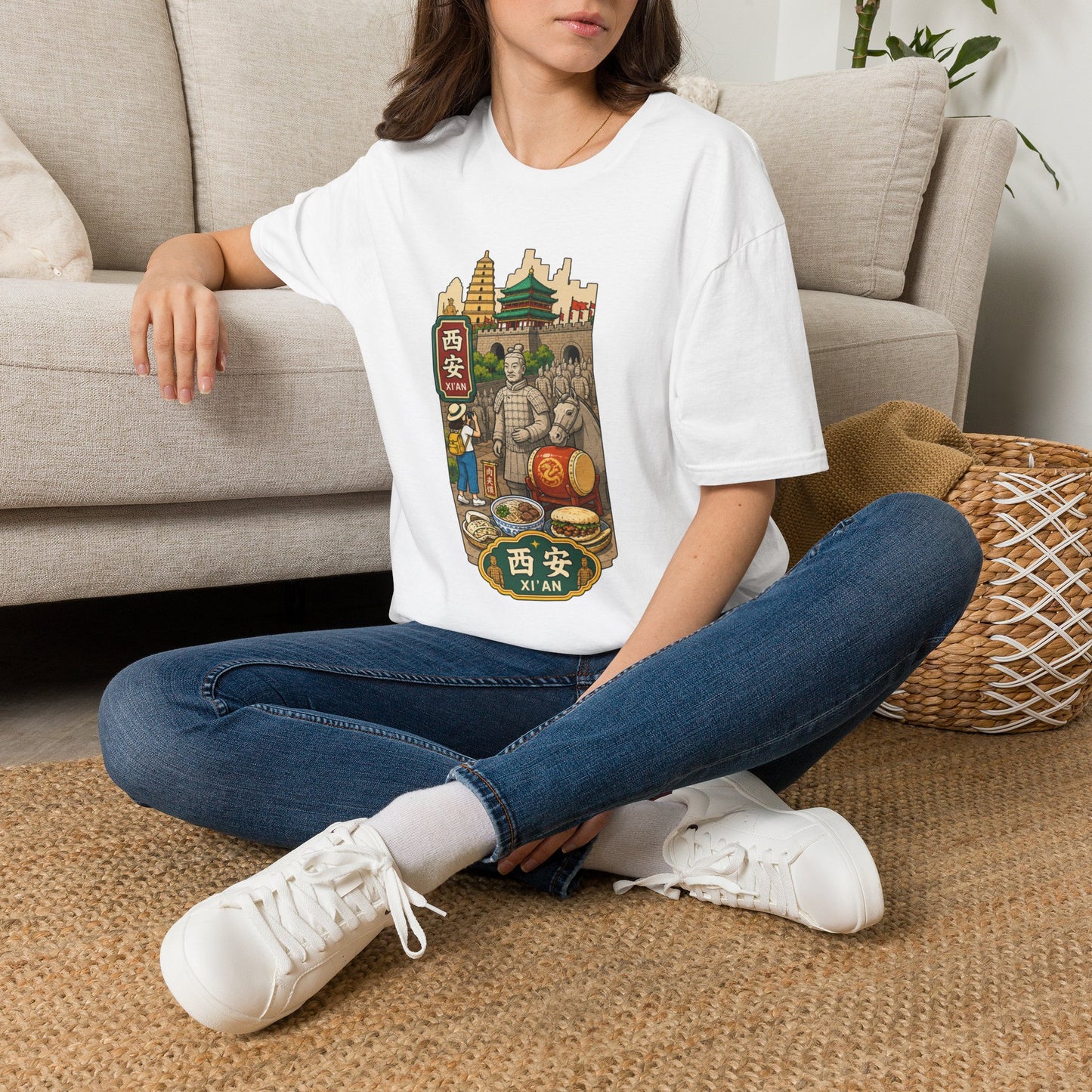 Xi'an Travel T-Shirt — Terracotta Warriors & Pagoda China Souvenir Tee