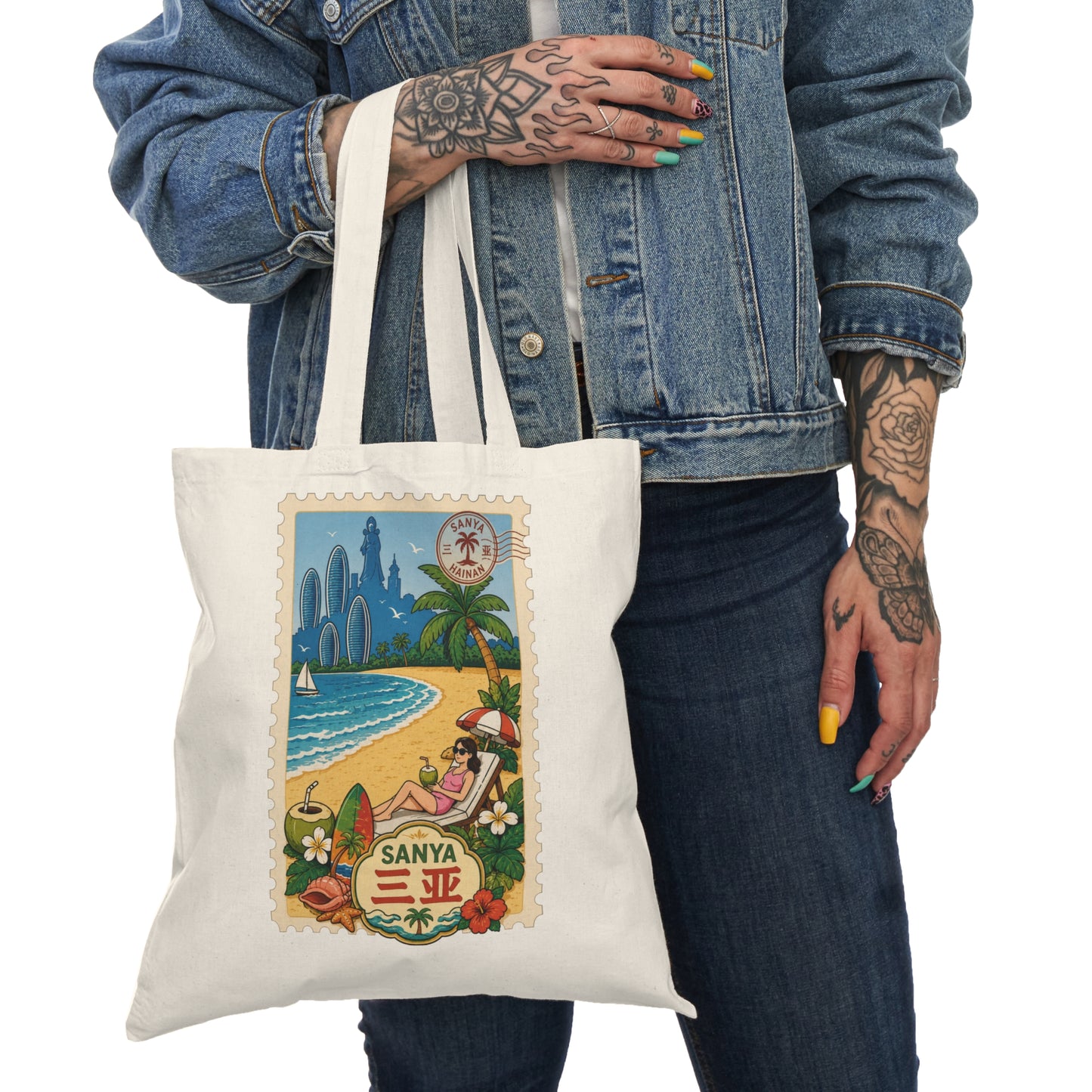 Sanya Beach Vintage Travel Tote