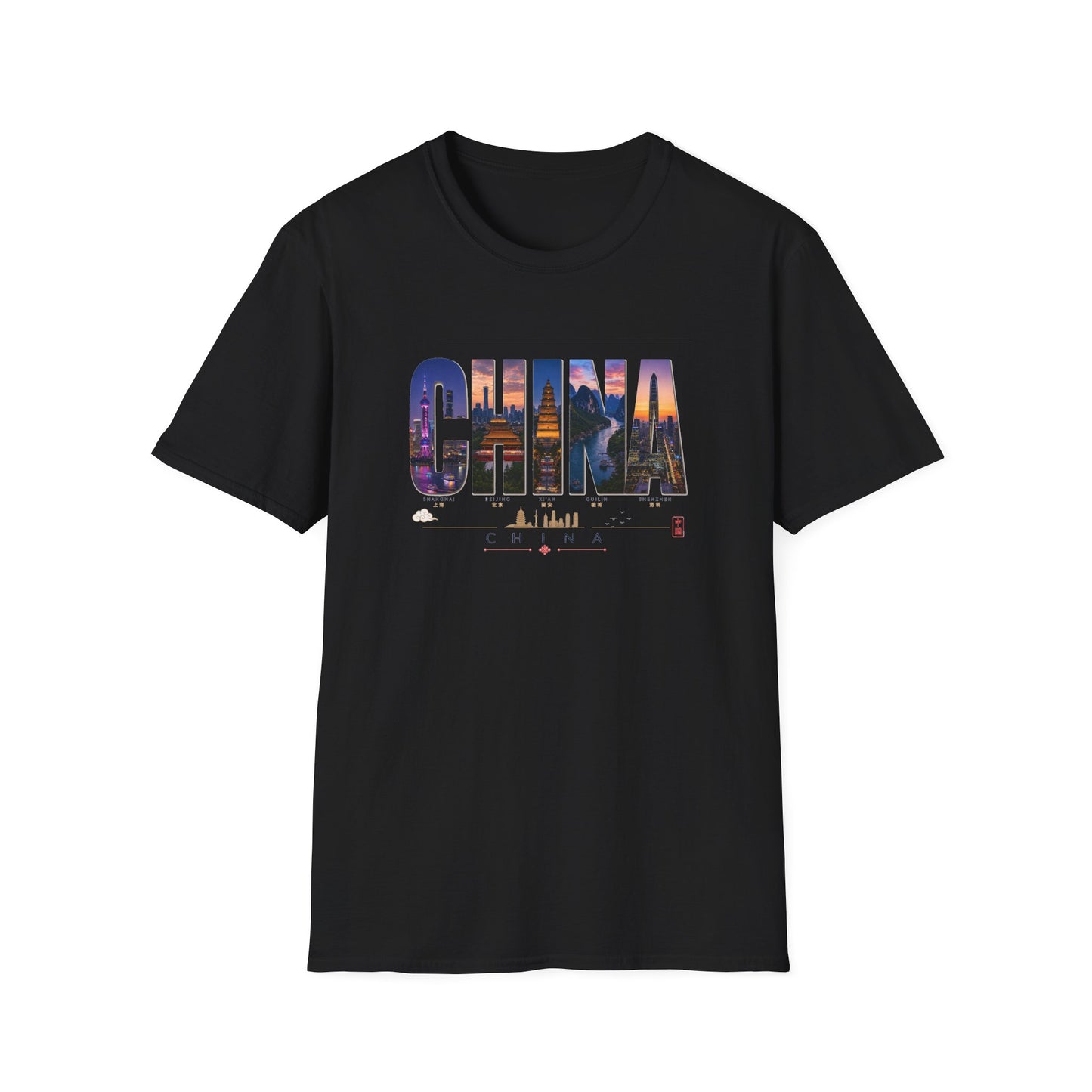 China Skyline Photo Tee — Travel Souvenir T-Shirt