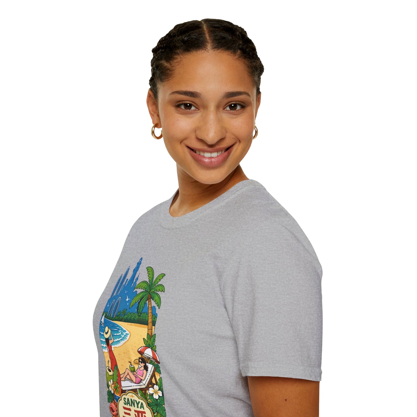 Beach Resort Graphic T-Shirt — Sanya Tropical Vacation Design