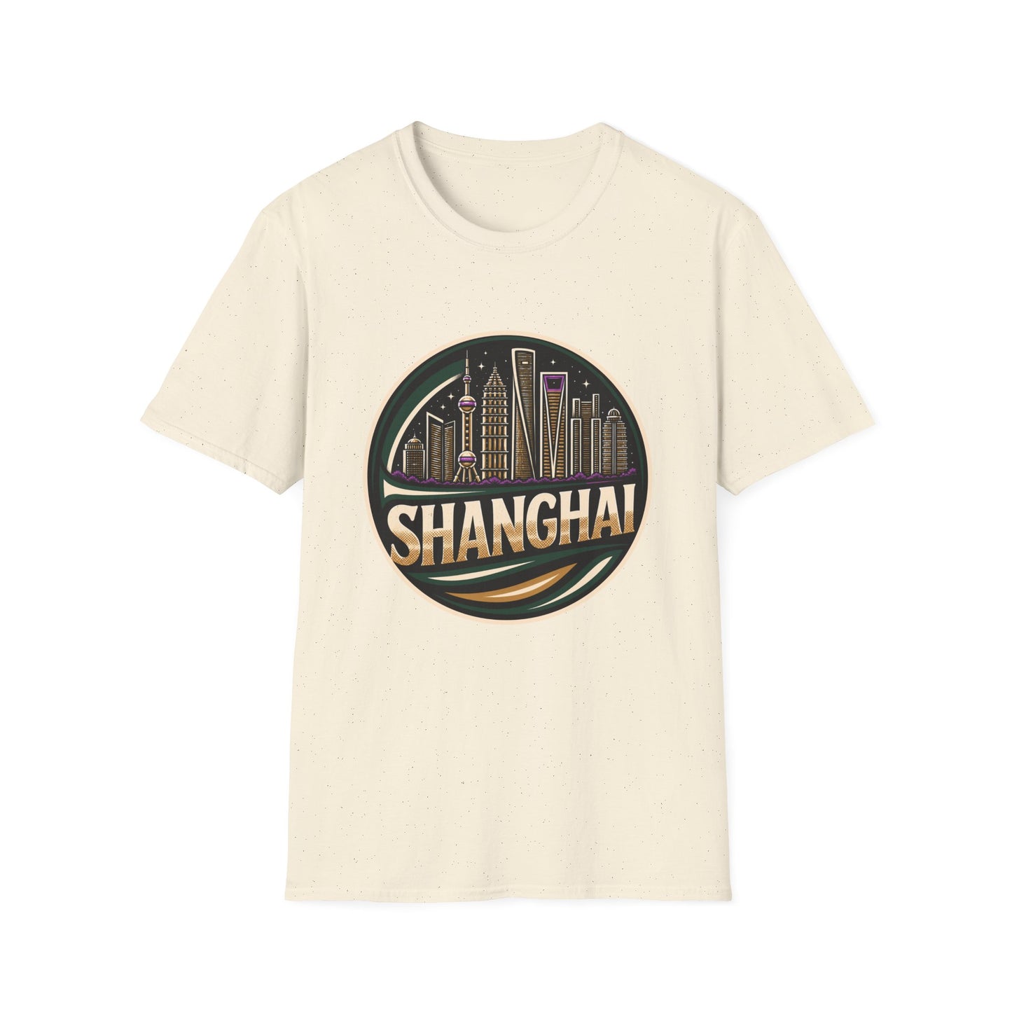 Shanghai Skyline T-Shirt — Retro Cityscape Tee