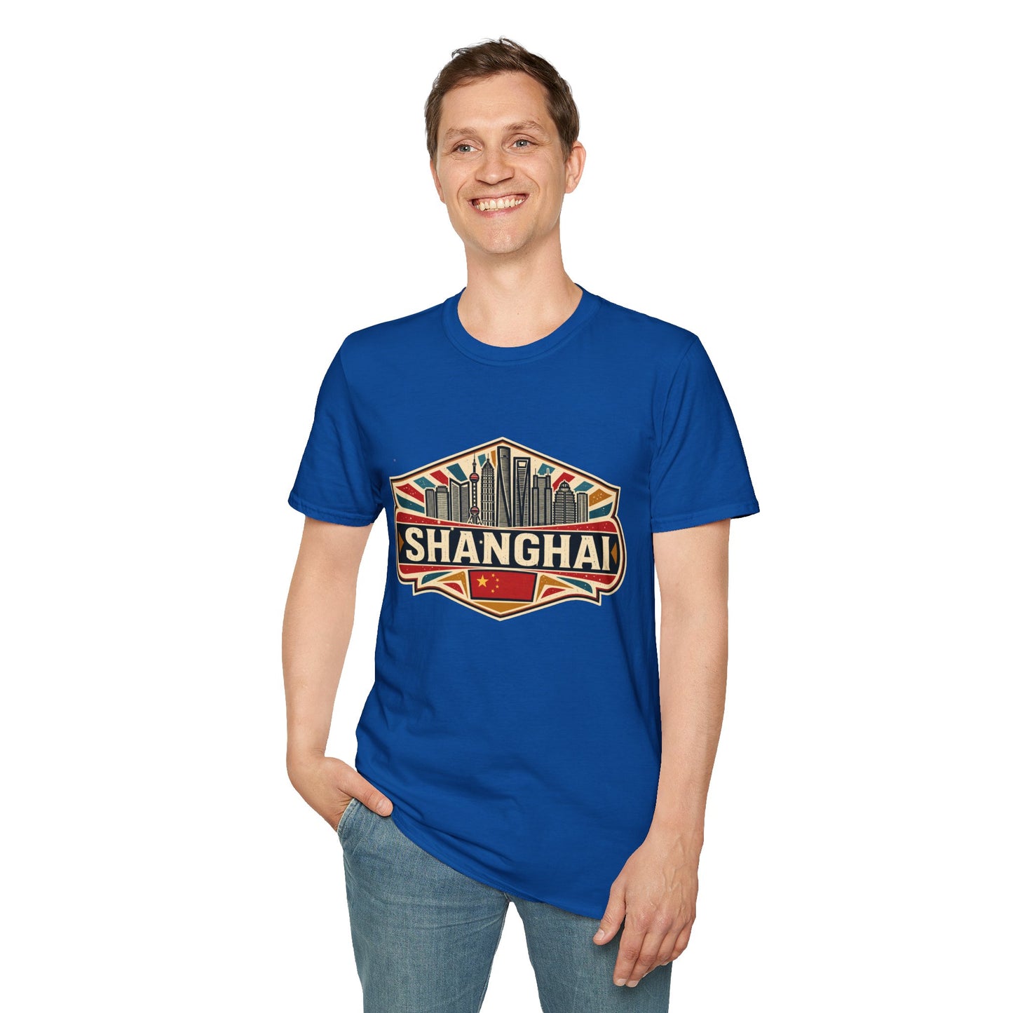Shanghai Skyline Vintage T‑Shirt