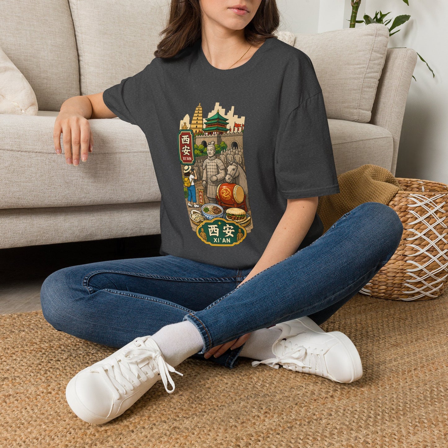Xi'an Travel T-Shirt — Terracotta Warriors & Pagoda China Souvenir Tee
