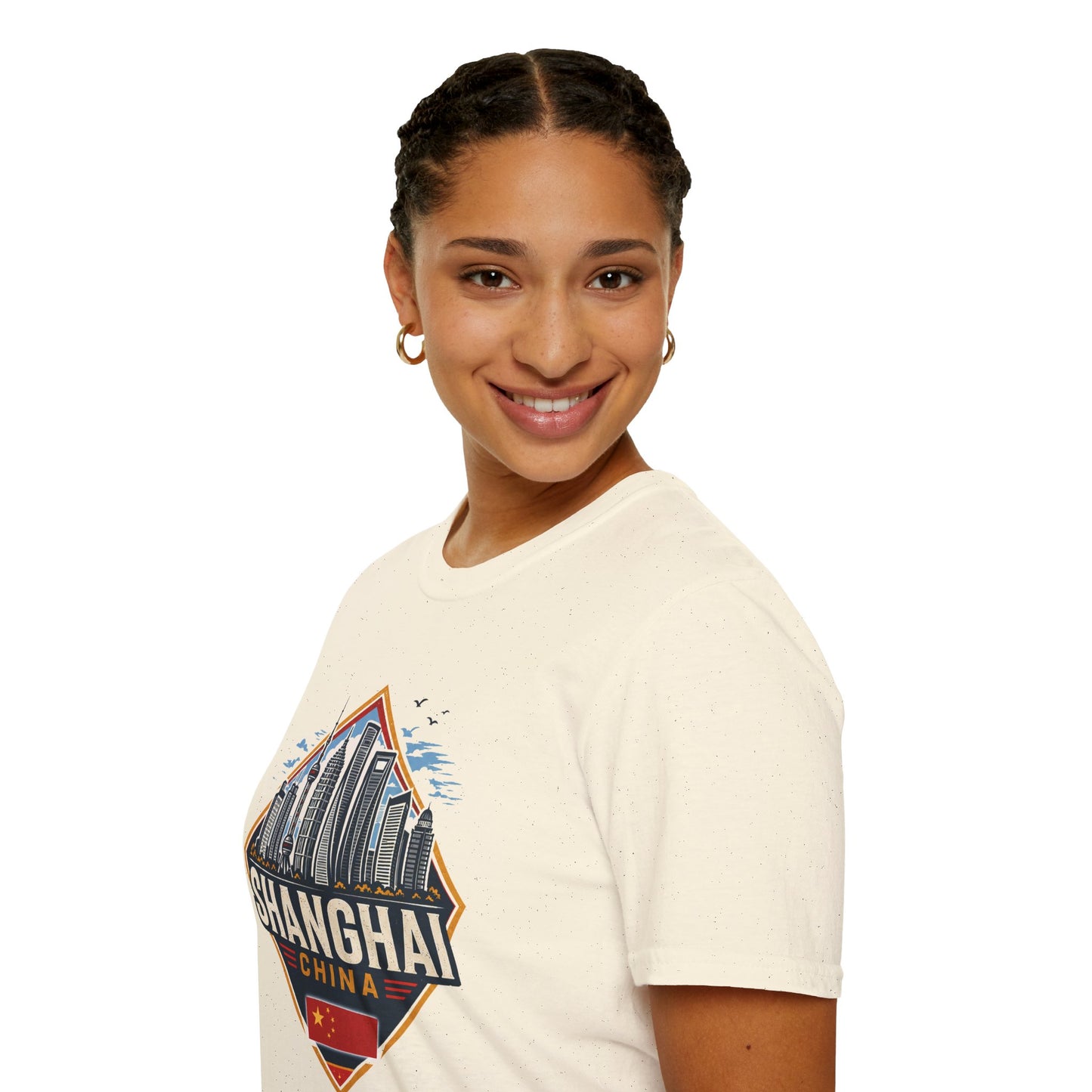 Shanghai Skyline T-Shirt — Retro Cityscape China Travel Tee