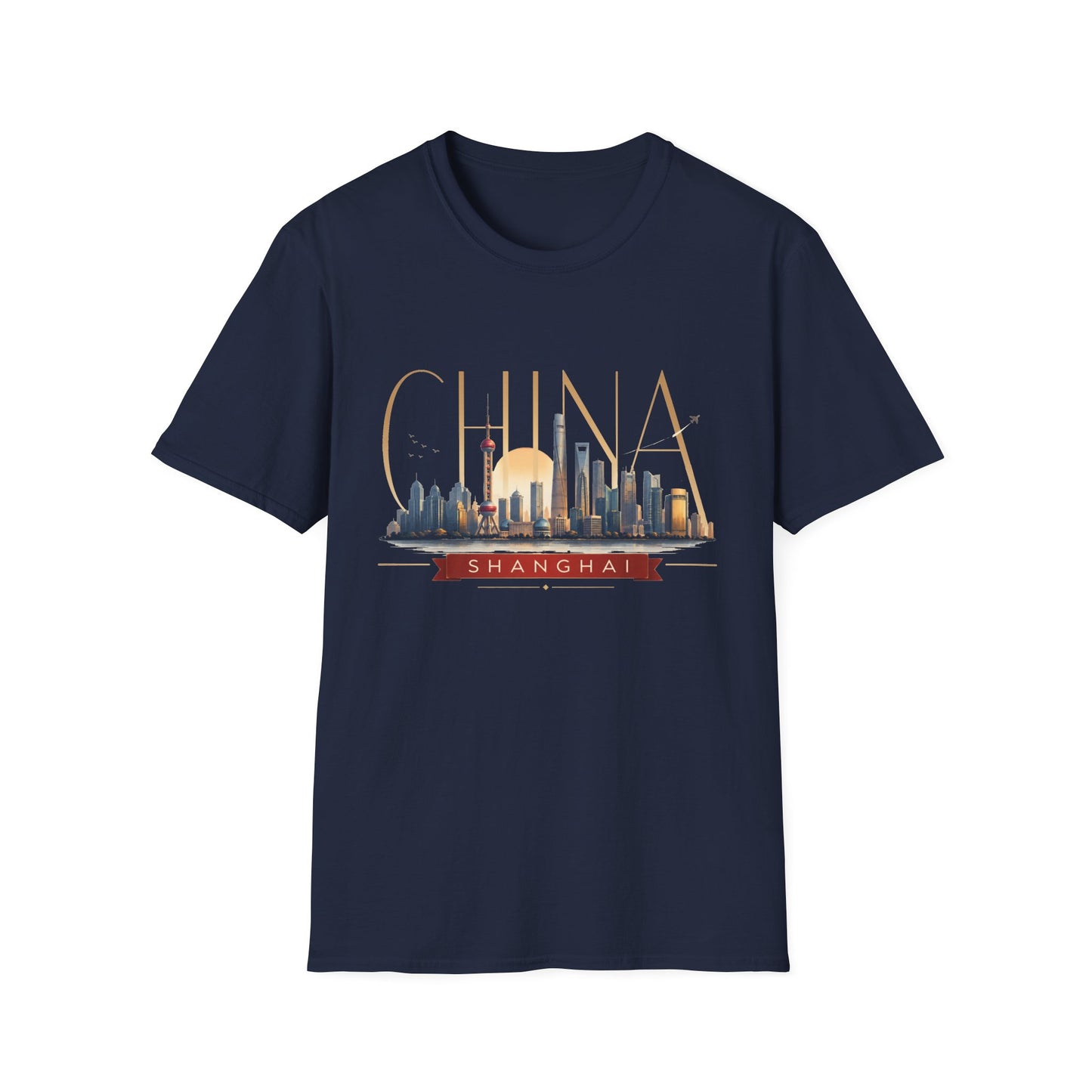 China Skyline T‑Shirt — Shanghai Cityscape Graphic Tee