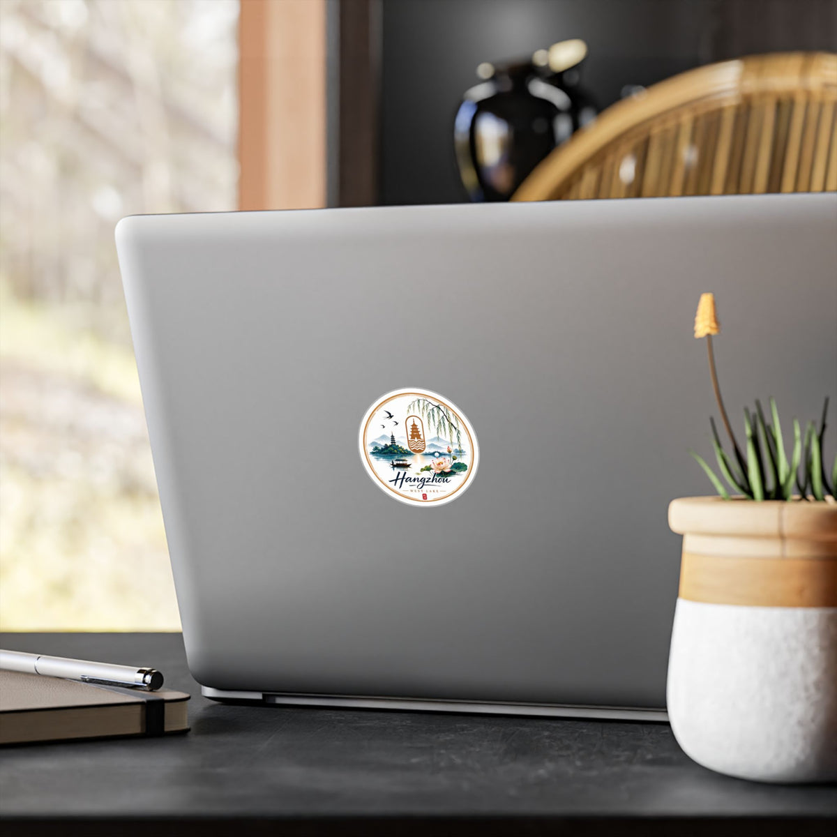 Hangzhou West Lake Vinyl Sticker — Scenic Kiss-Cut Decal