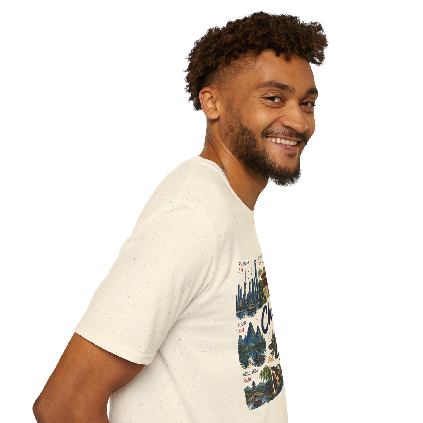China Travel Collage T-Shirt — Landmarks & Panda Souvenir Tee