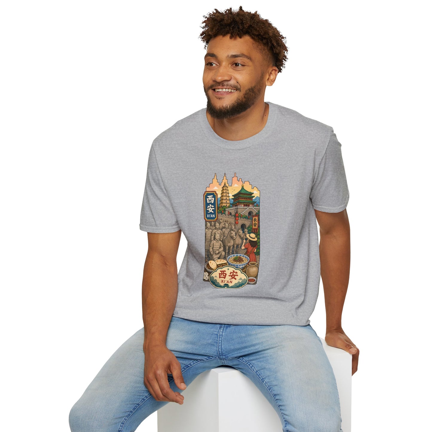 Xi'an Travel T‑Shirt — Vintage China Cityscape Graphic