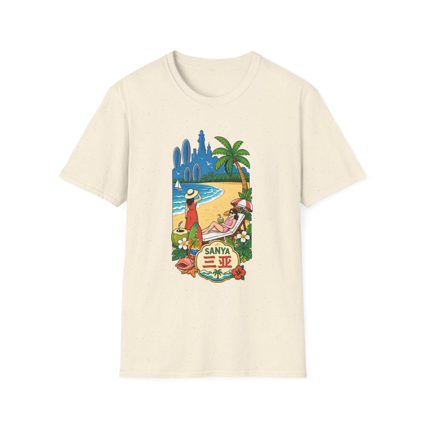 Beach Resort Graphic T-Shirt — Sanya Tropical Vacation Design