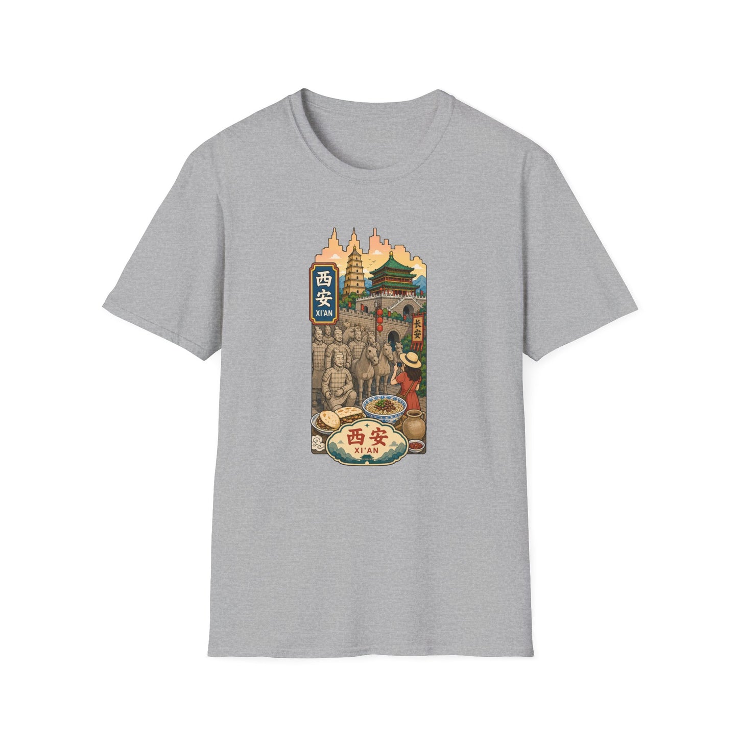 Xi'an Travel T‑Shirt — Vintage China Cityscape Graphic