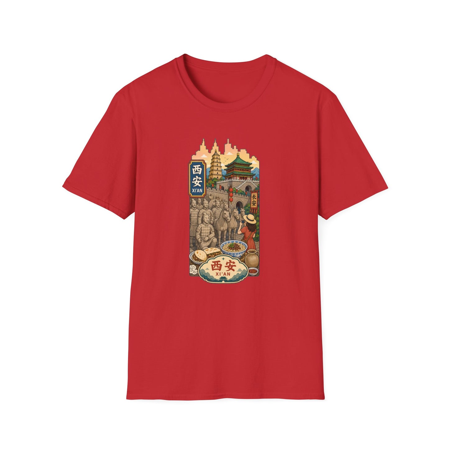 Xi'an Travel T‑Shirt — Vintage China Cityscape Graphic