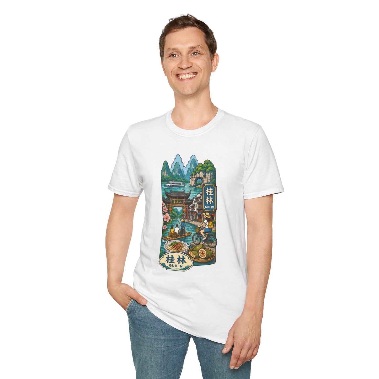 Guilin Scenic T-Shirt — Chinese Landscape Travel Art Tee