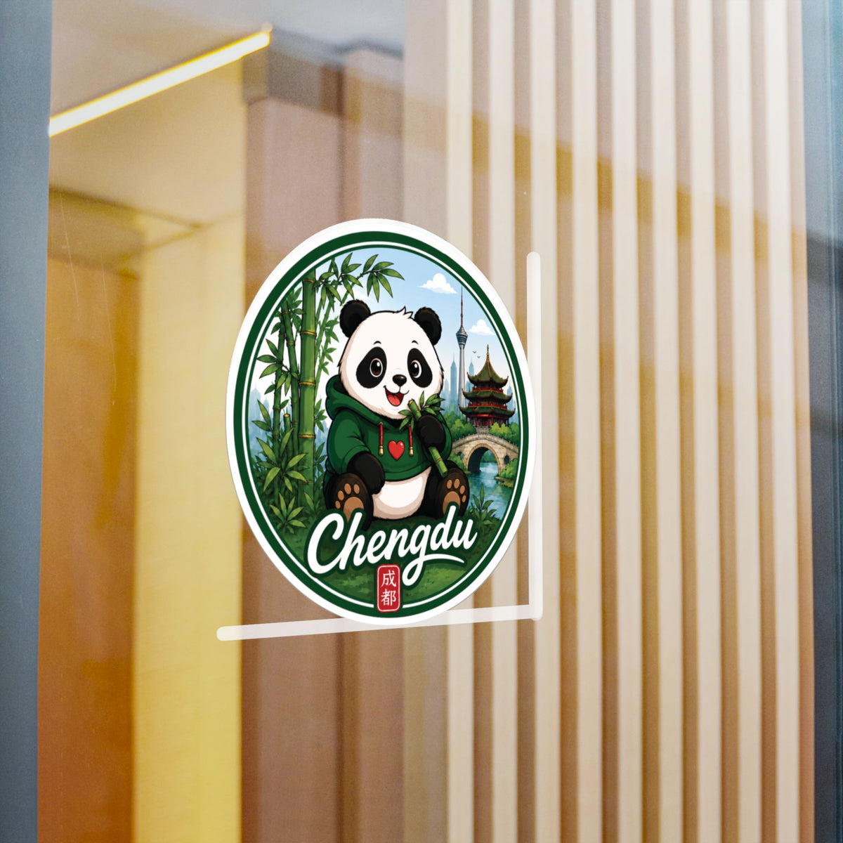 Chengdu Panda Kiss-Cut Vinyl Decal