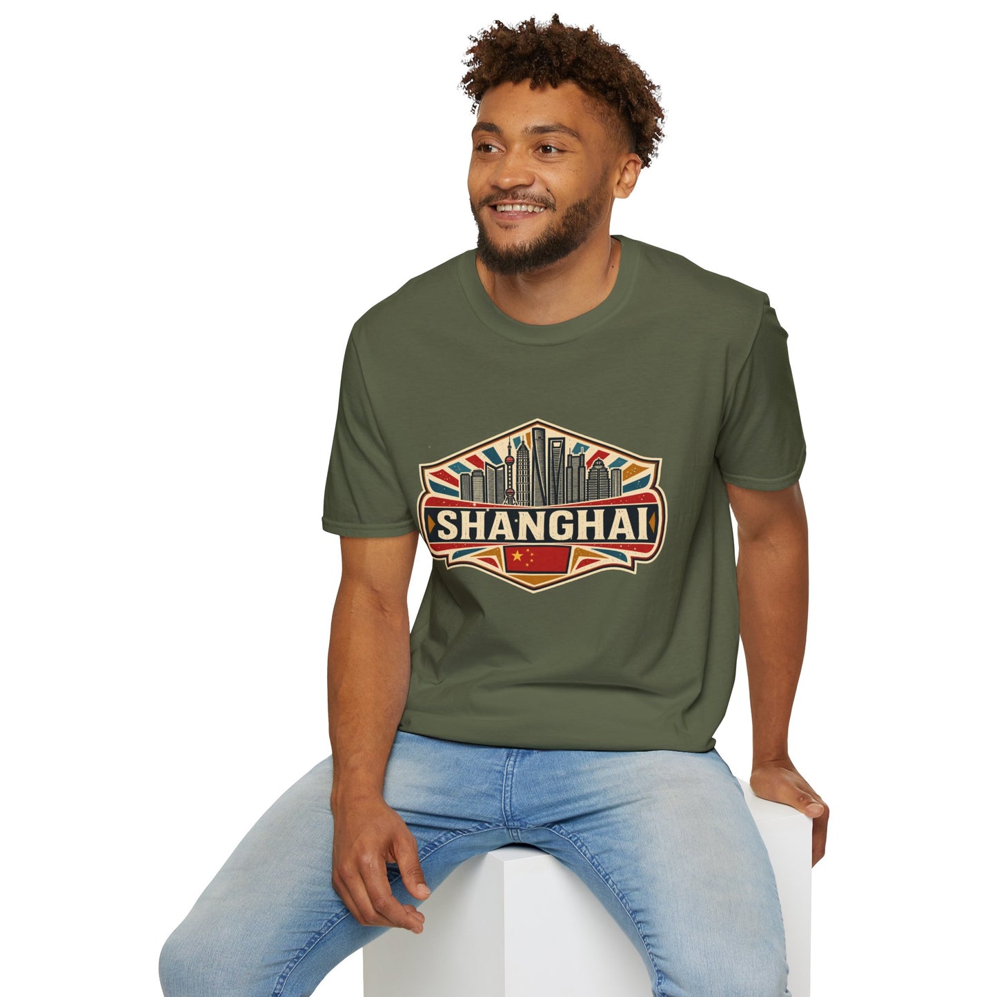 Shanghai Skyline Vintage T‑Shirt