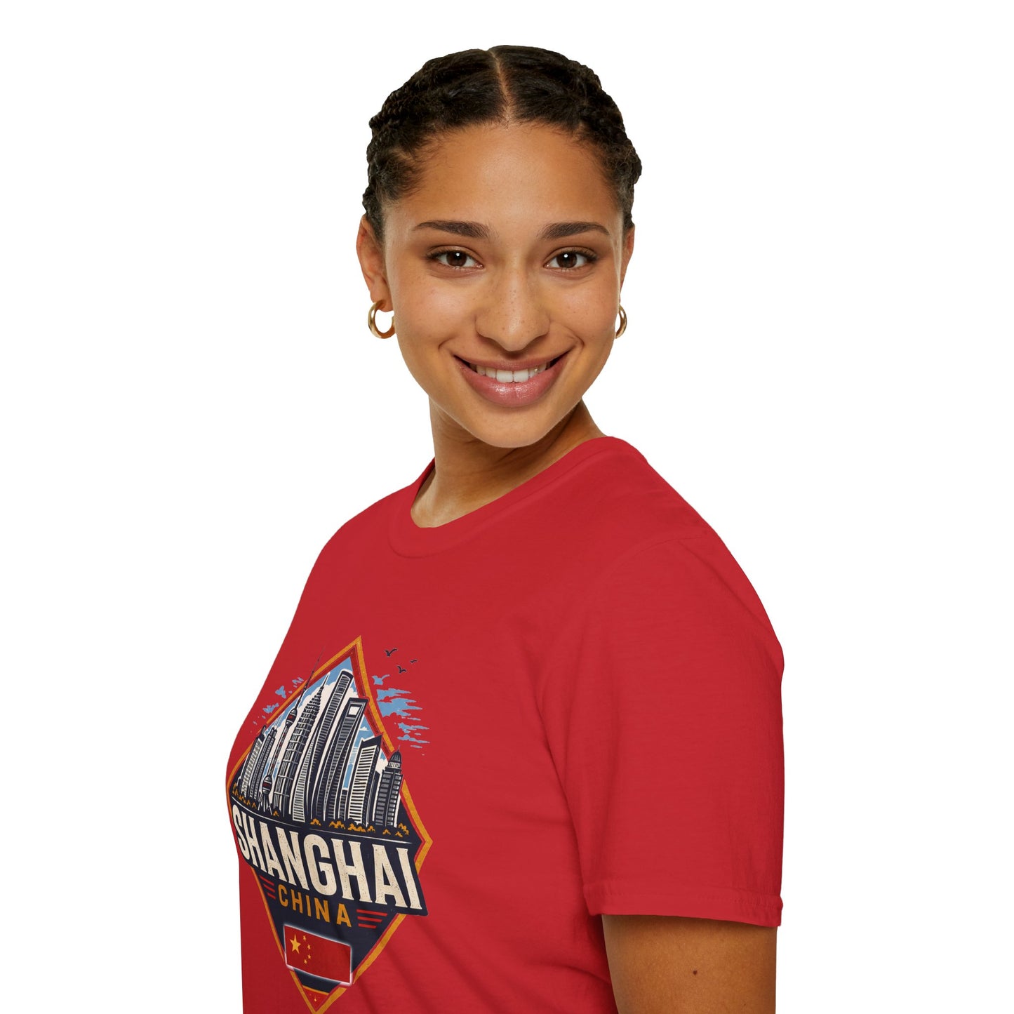 Shanghai Skyline T-Shirt — Retro Cityscape China Travel Tee