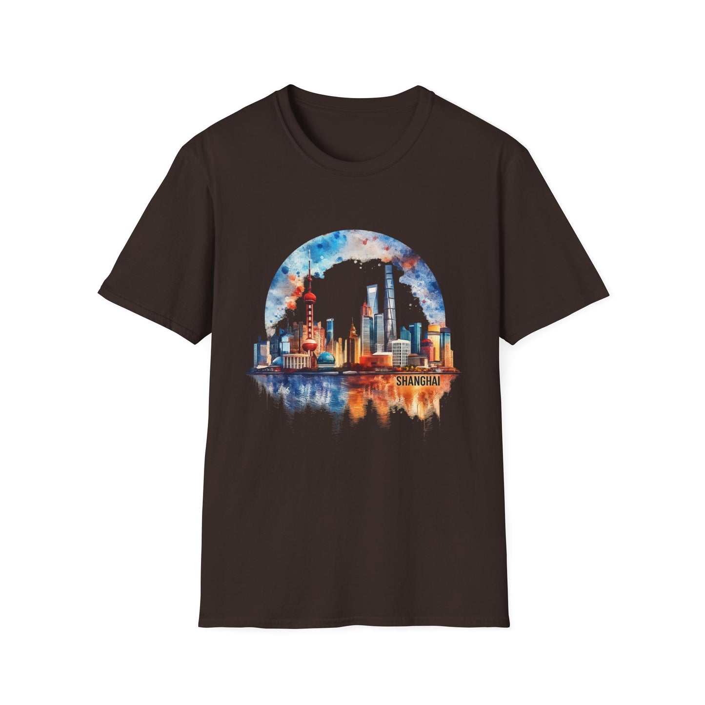 Cityscape Watercolor T-Shirt — Skyline Art Tee