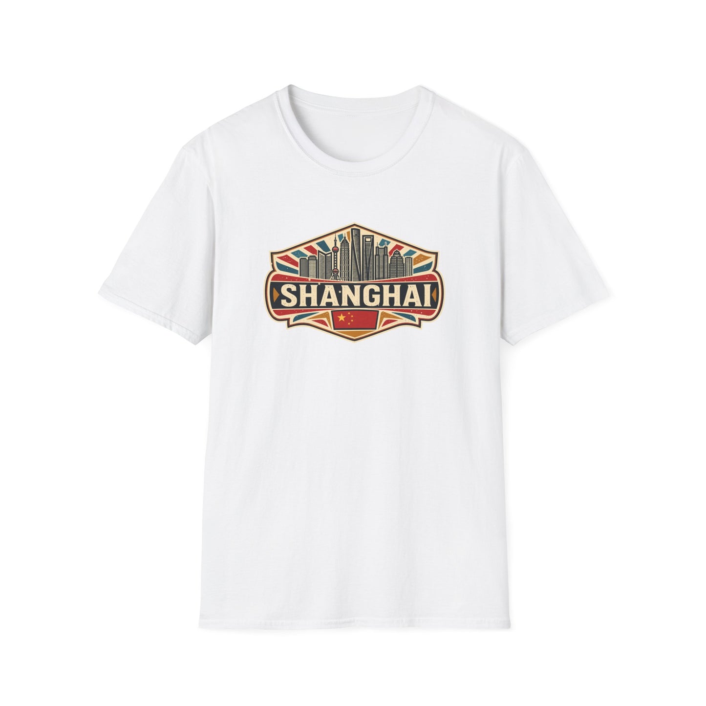 Shanghai Skyline T-Shirt — Vintage City Travel Tee