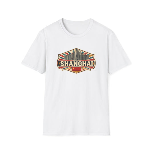 Shanghai Skyline T-Shirt — Vintage City Travel Tee
