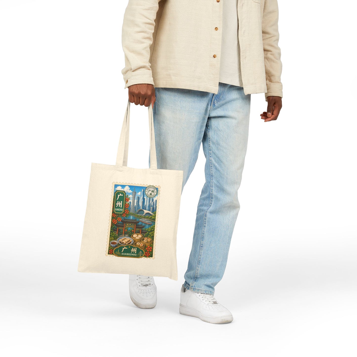 Guangzhou Travel Poster Canvas Tote Bag
