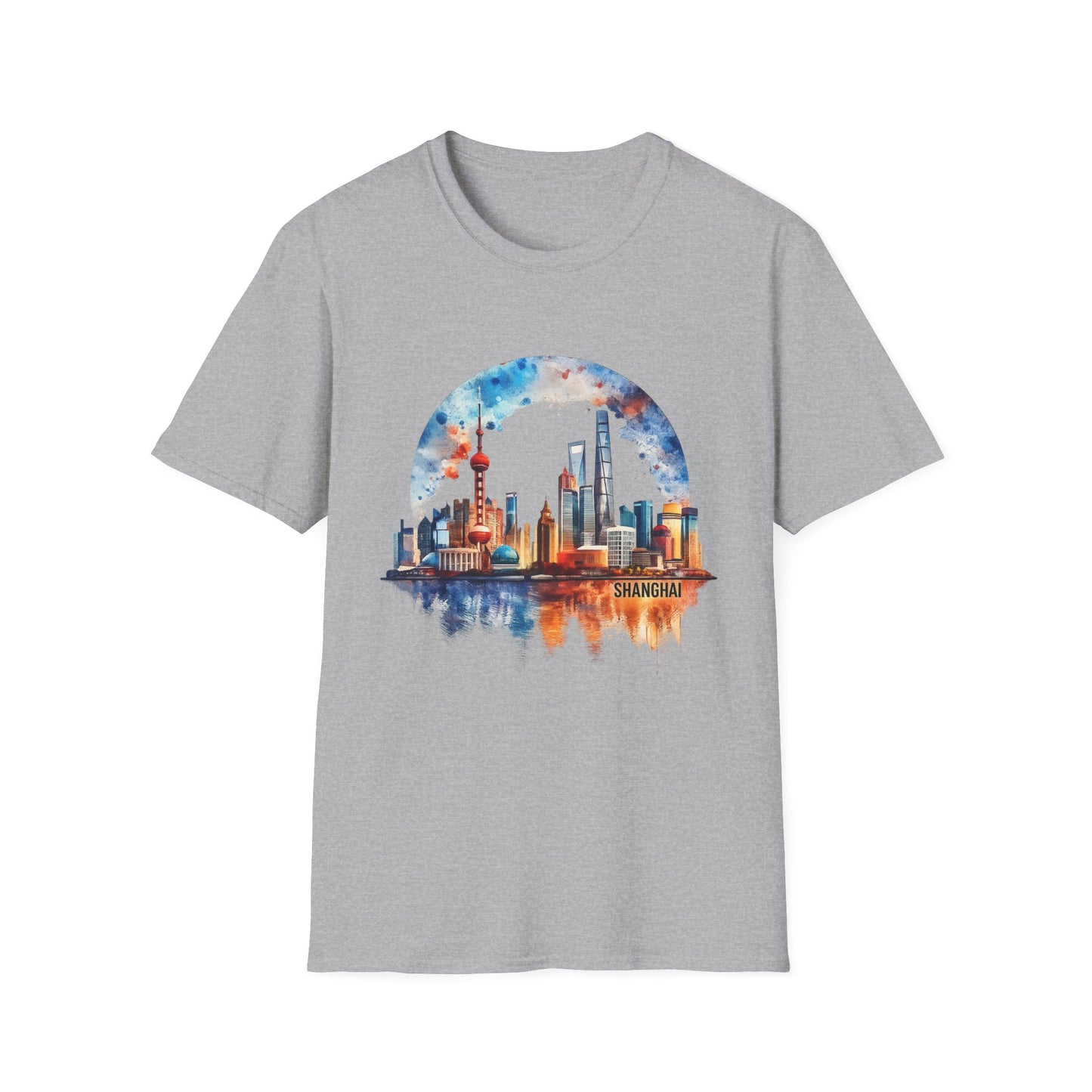 Cityscape Watercolor T-Shirt — Skyline Art Tee