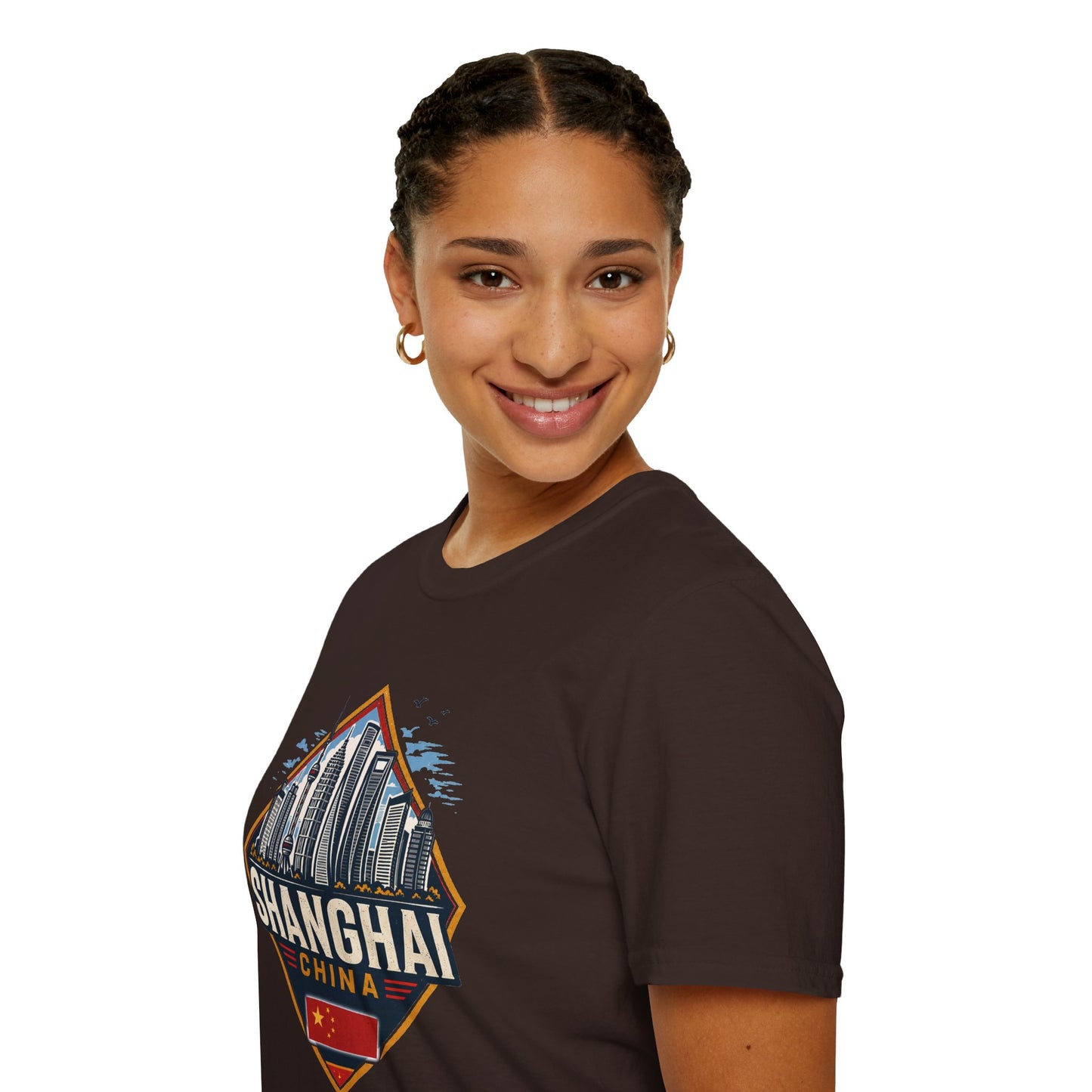 Shanghai Skyline T-Shirt — Retro Cityscape China Travel Tee
