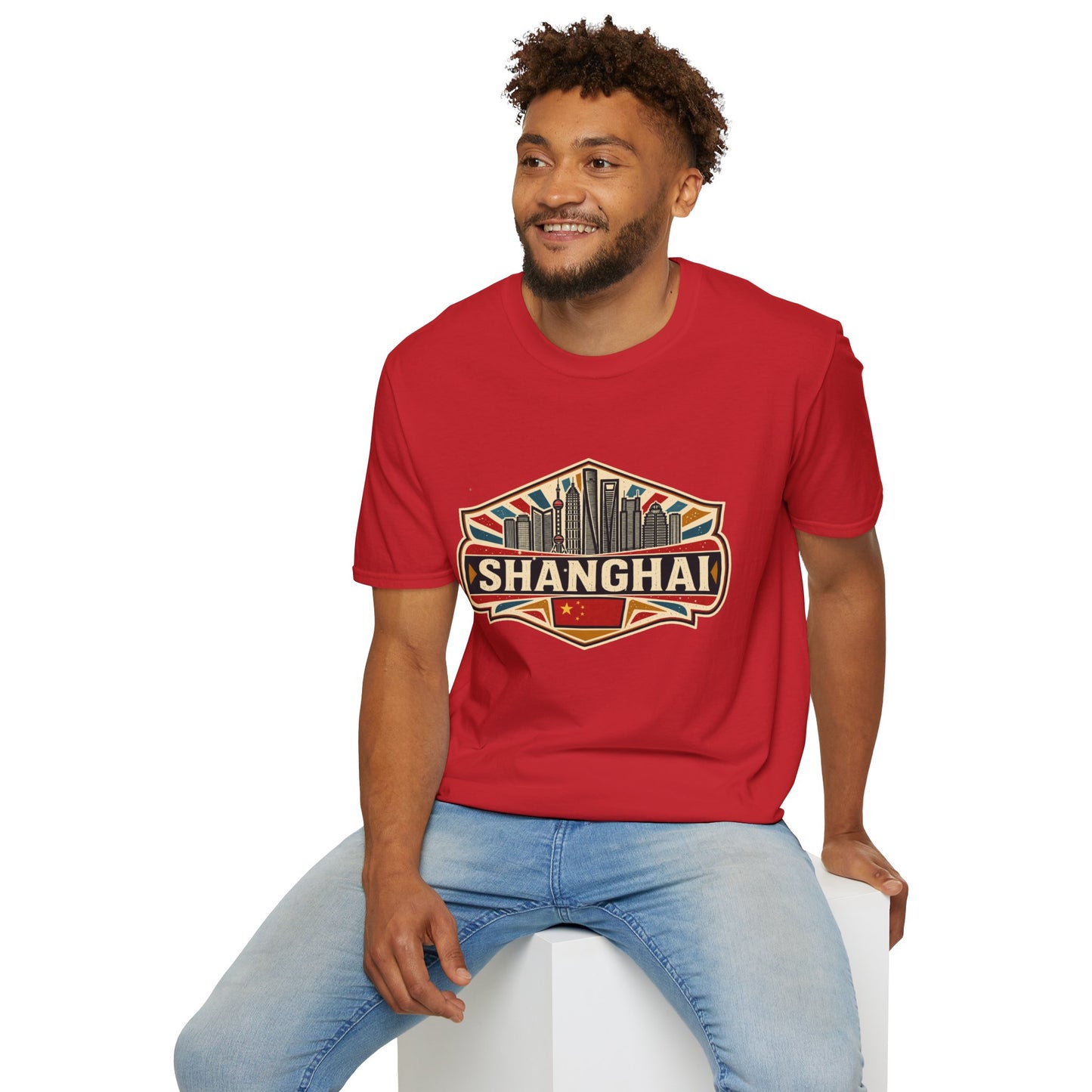 Shanghai Skyline Vintage T‑Shirt