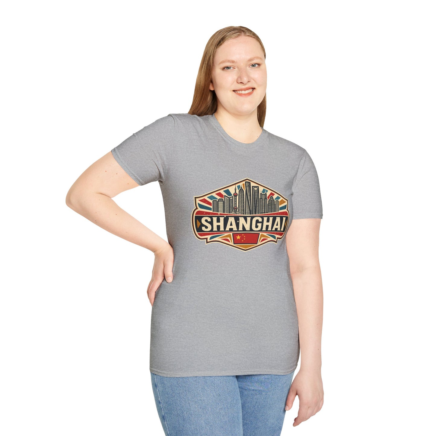 Shanghai Skyline Vintage T‑Shirt