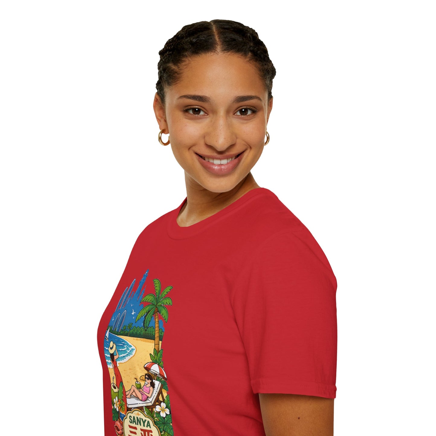 Beach Resort Graphic T-Shirt — Sanya Tropical Vacation Design