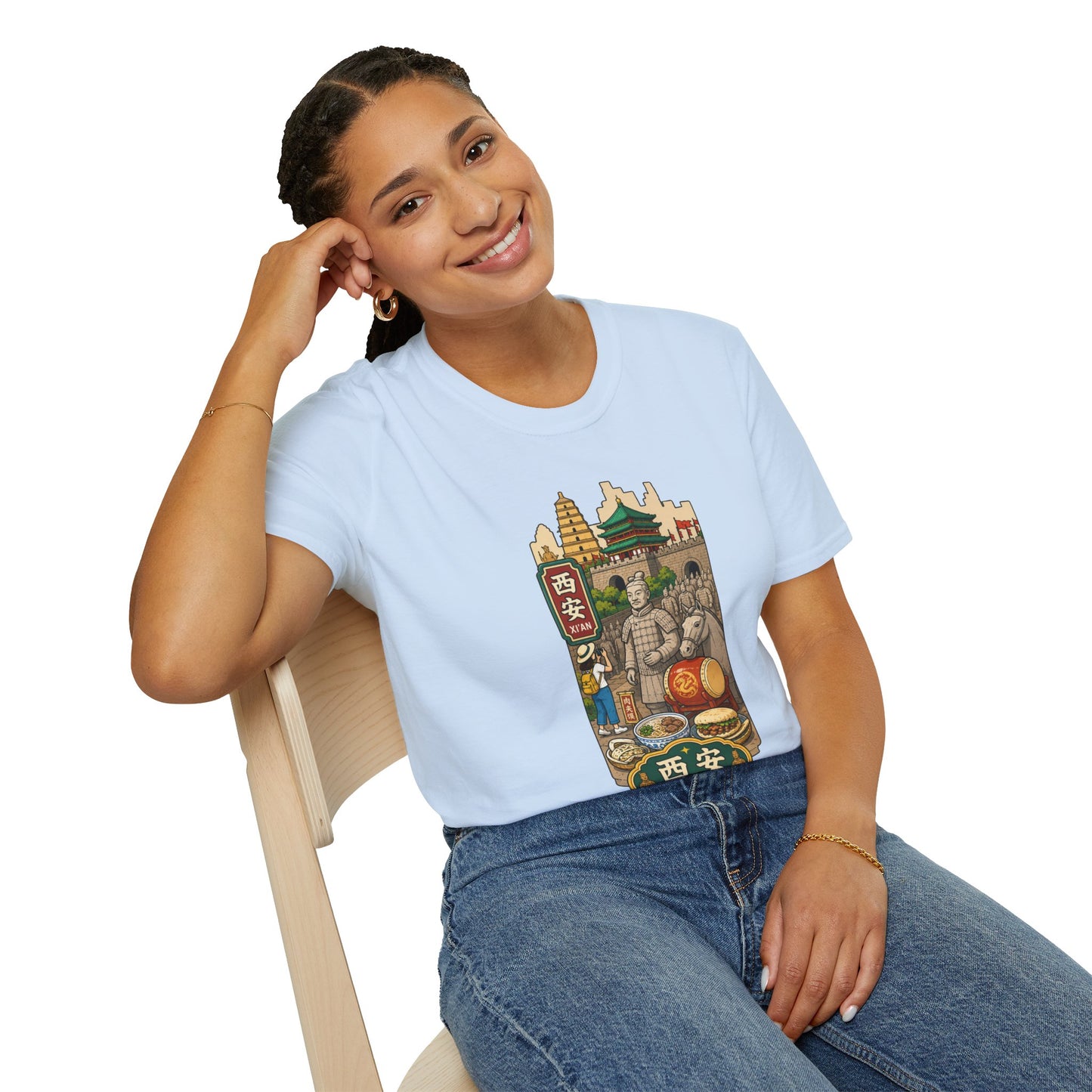 Xi'an Travel T-Shirt — Terracotta Warriors & Pagoda China Souvenir Tee