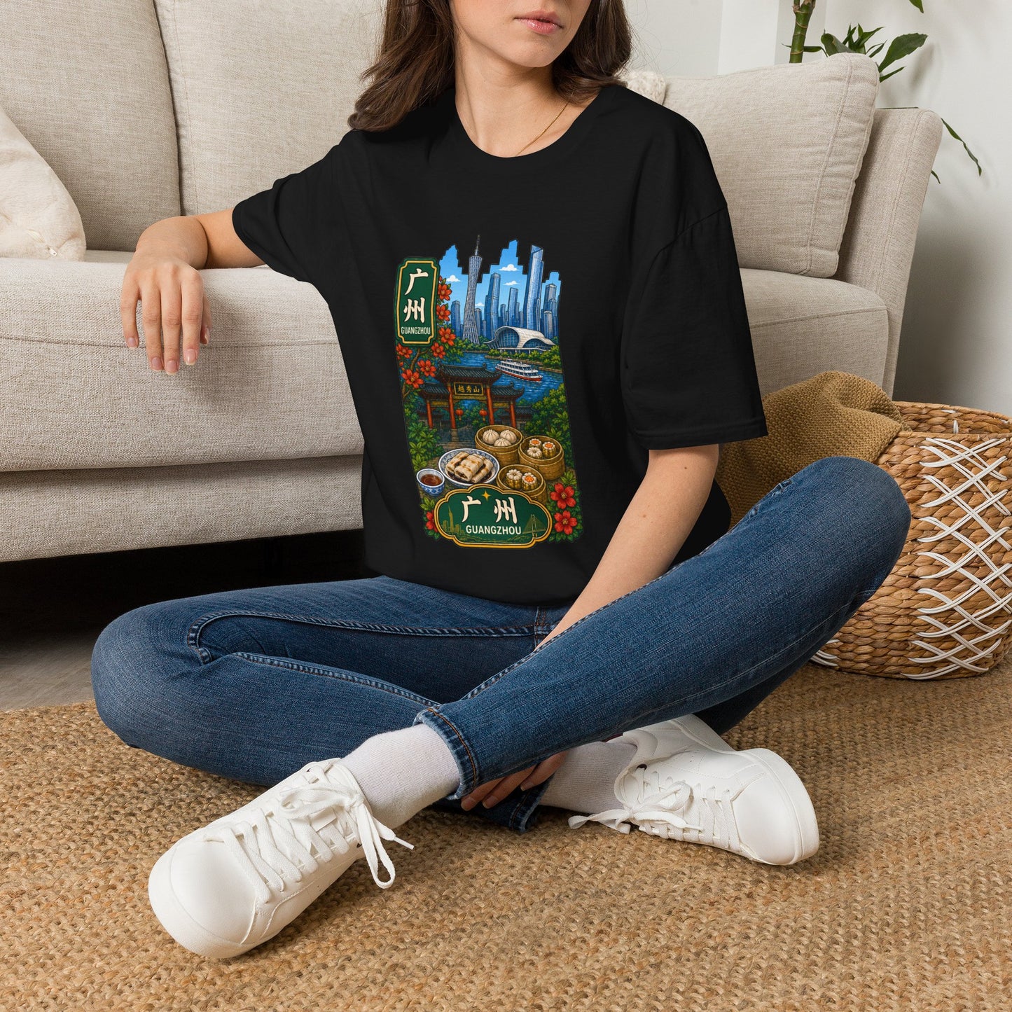 Guangzhou Skyline T-Shirt — Chinese Cityscape Travel Tee