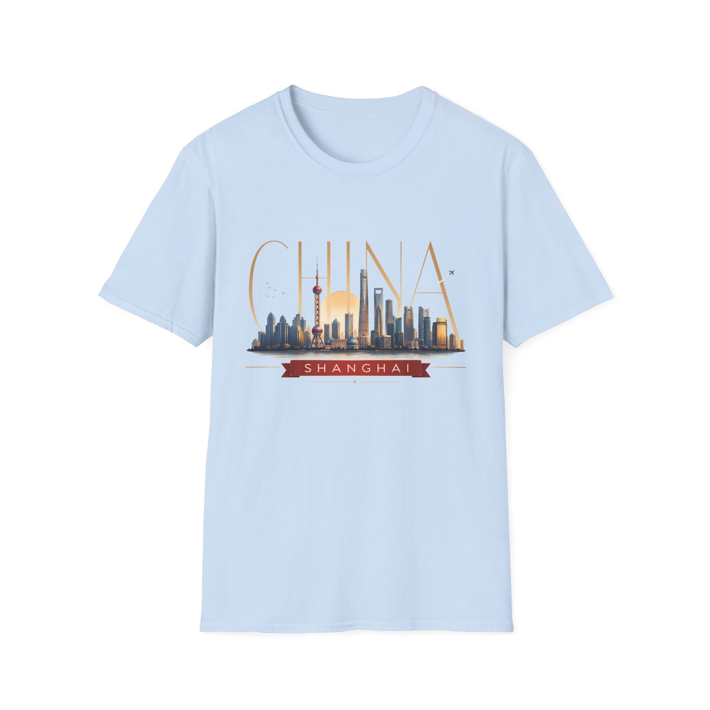 China Skyline T‑Shirt — Shanghai Cityscape Graphic Tee