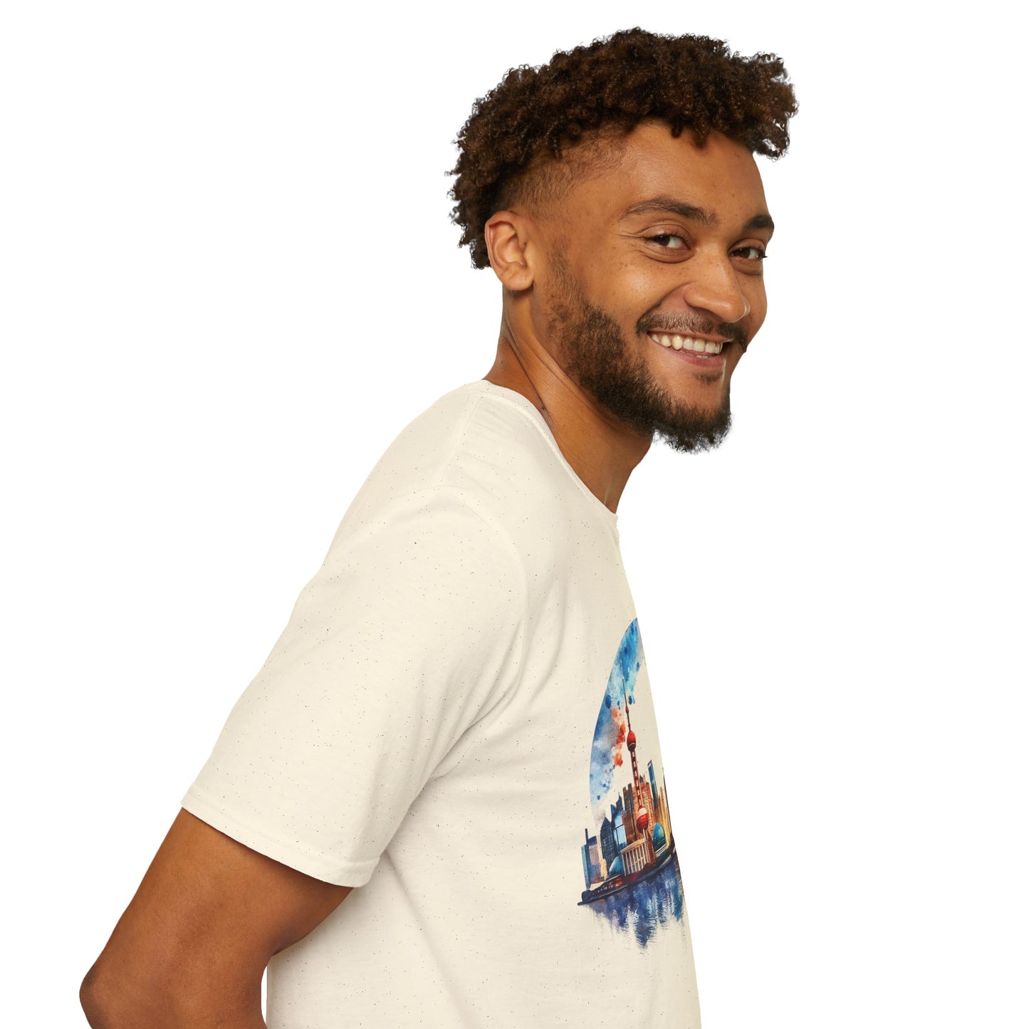 Cityscape Watercolor T-Shirt — Skyline Art Tee