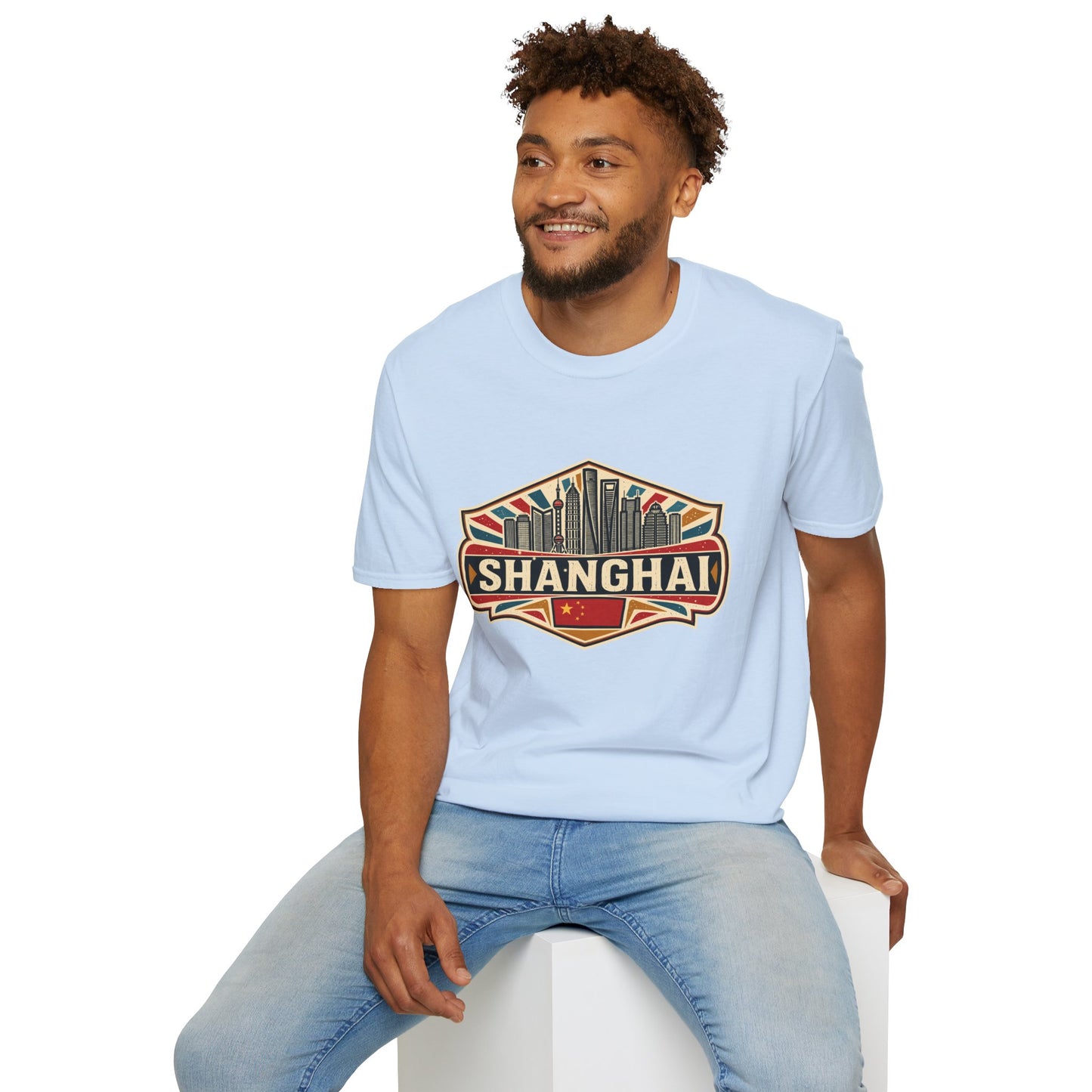 Shanghai Skyline Vintage T‑Shirt