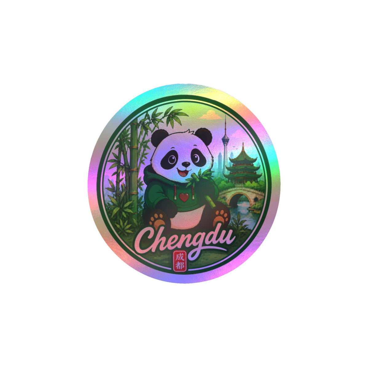 Chengdu Panda Kiss-Cut Vinyl Decal