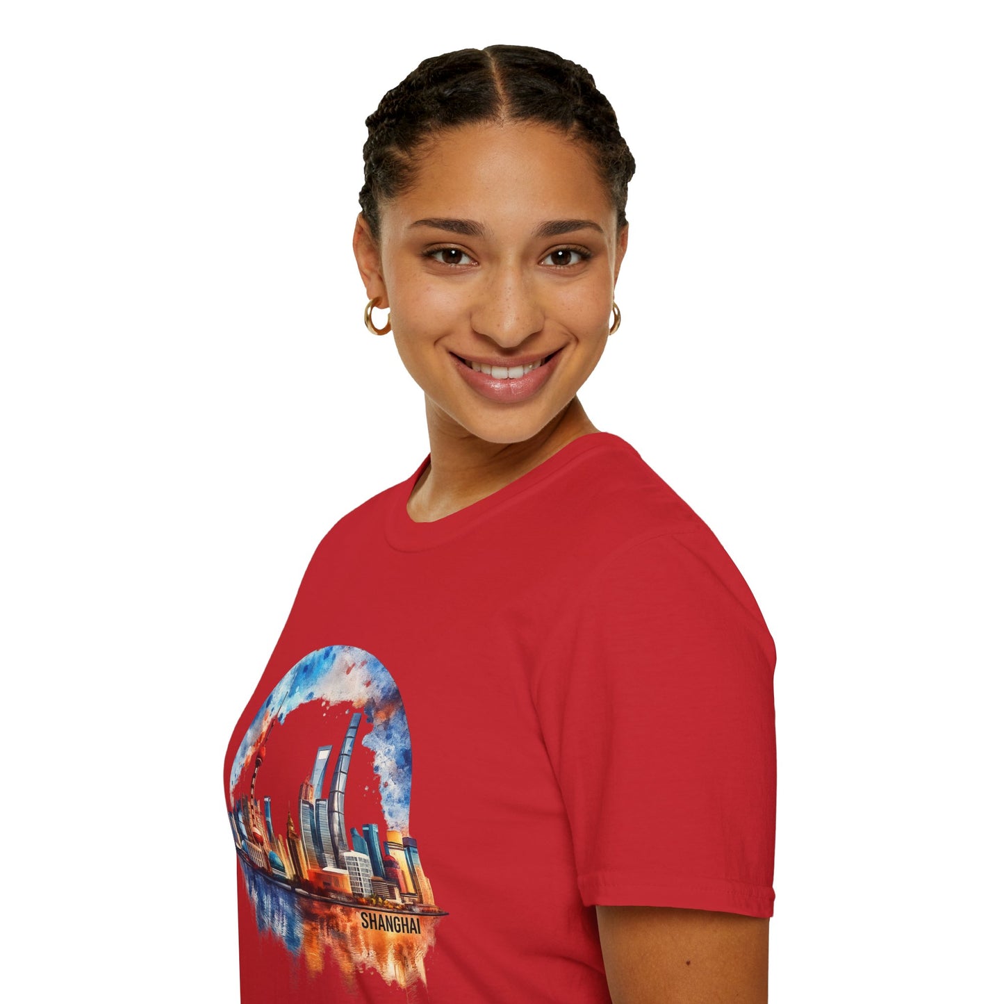 Cityscape Watercolor T-Shirt — Skyline Art Tee