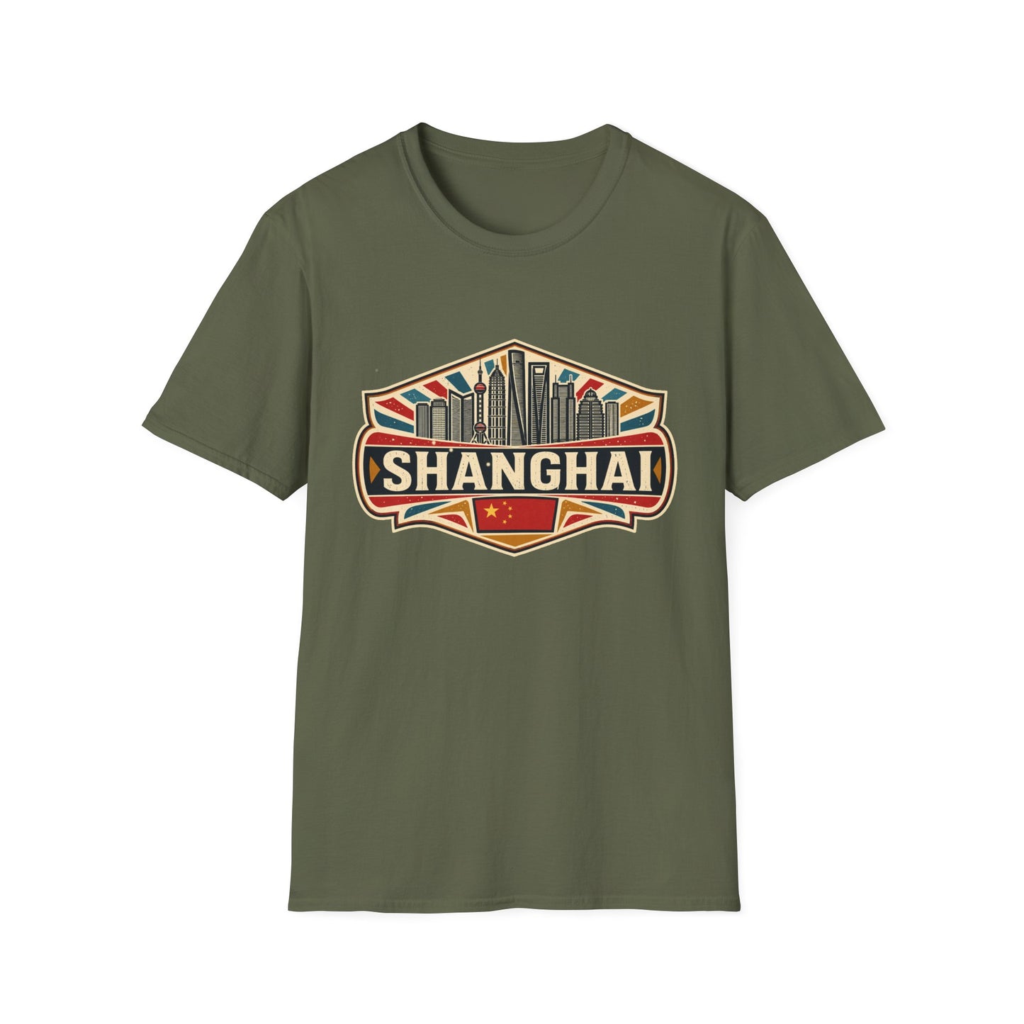 Shanghai Skyline Vintage T‑Shirt