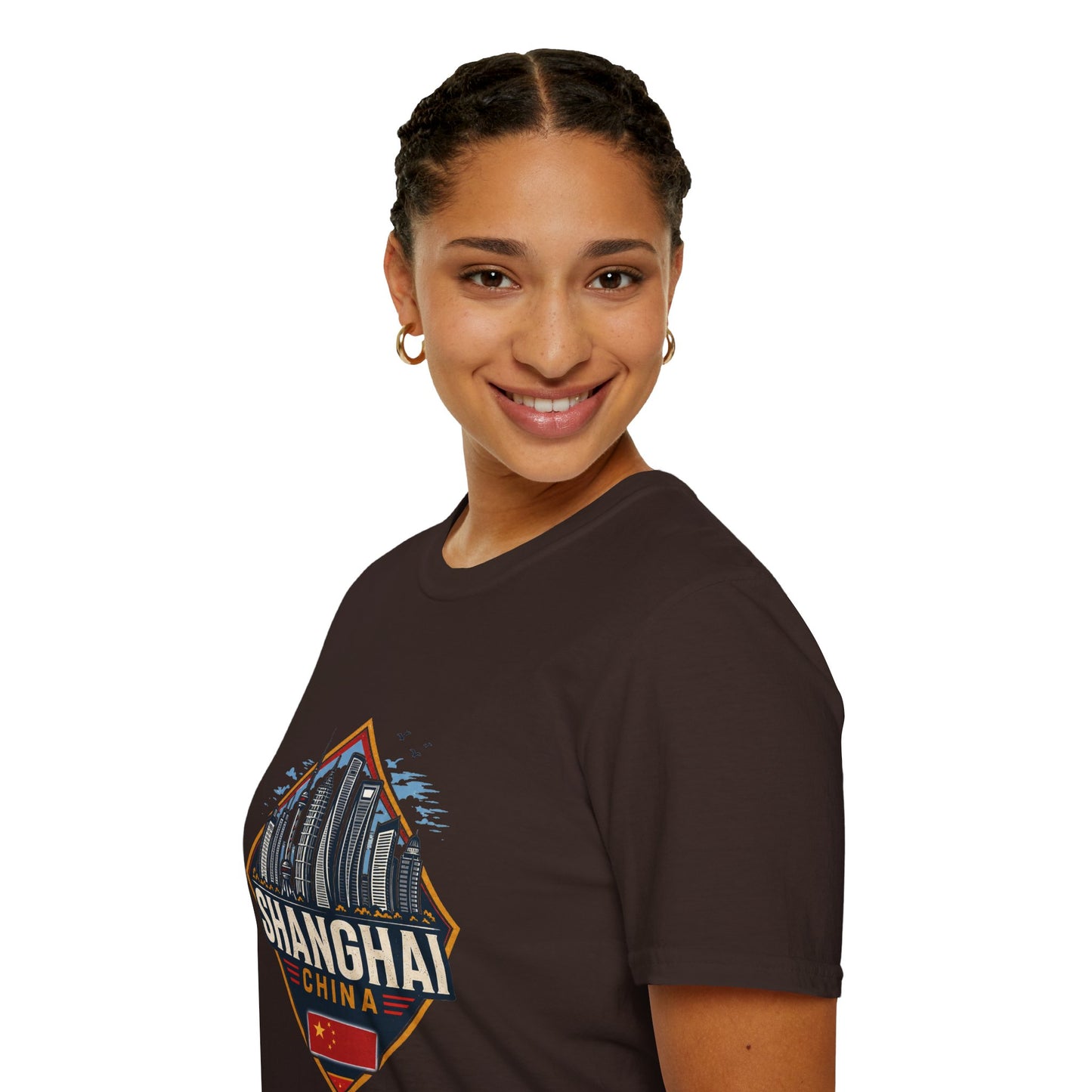 Shanghai Skyline T-Shirt — Retro Cityscape Travel Tee (Shanghai, China)