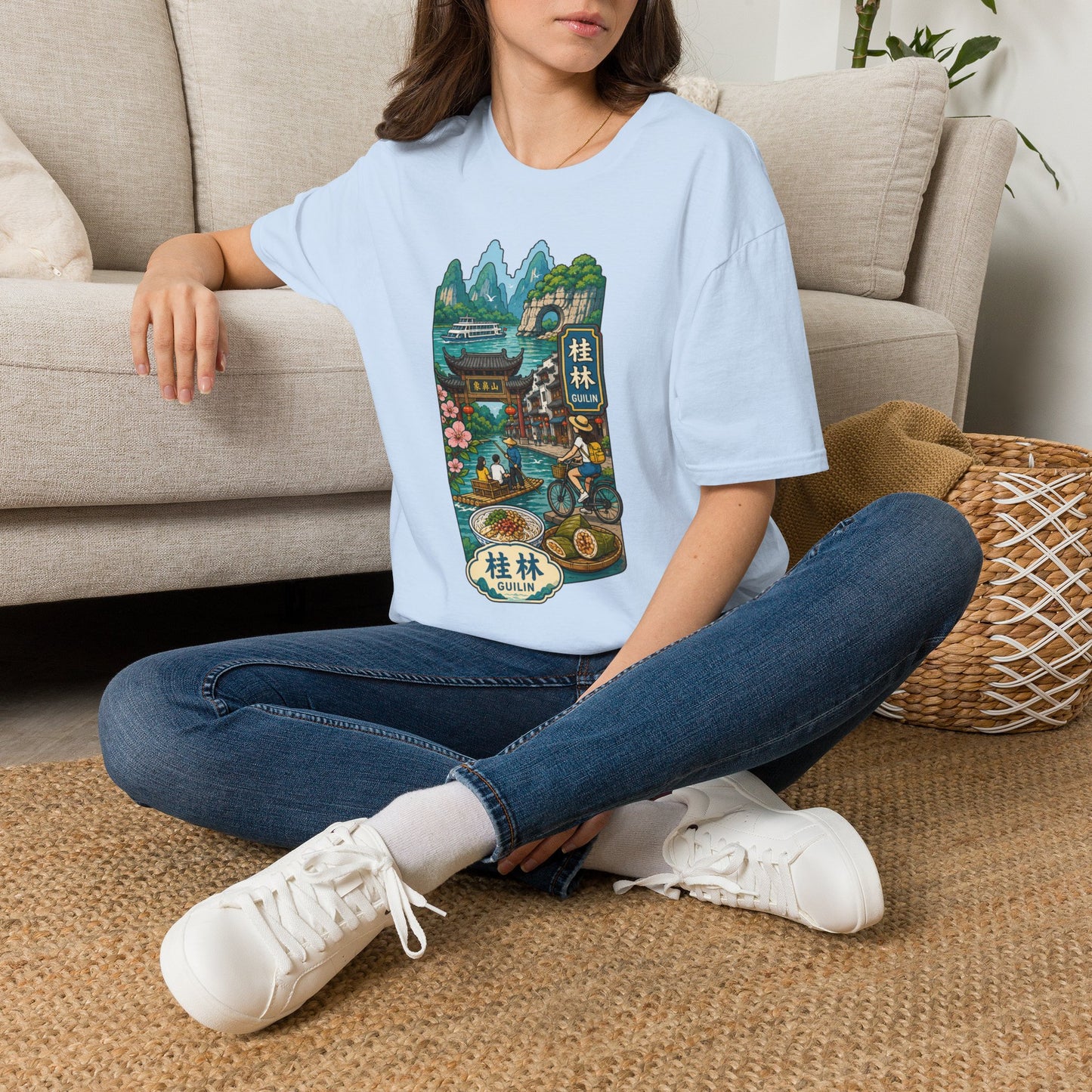 Guilin Scenic T-Shirt — Chinese Landscape Travel Art Tee