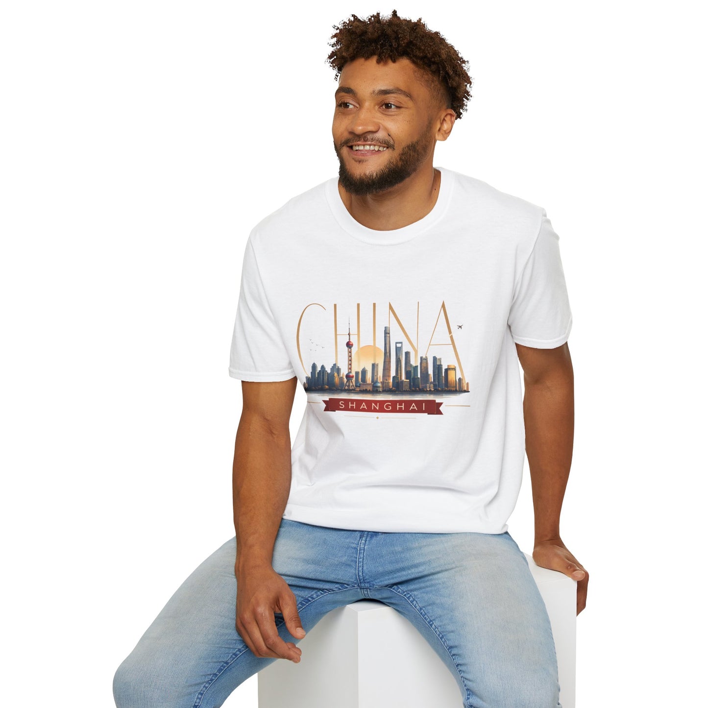 China Skyline T‑Shirt — Shanghai Cityscape Graphic Tee