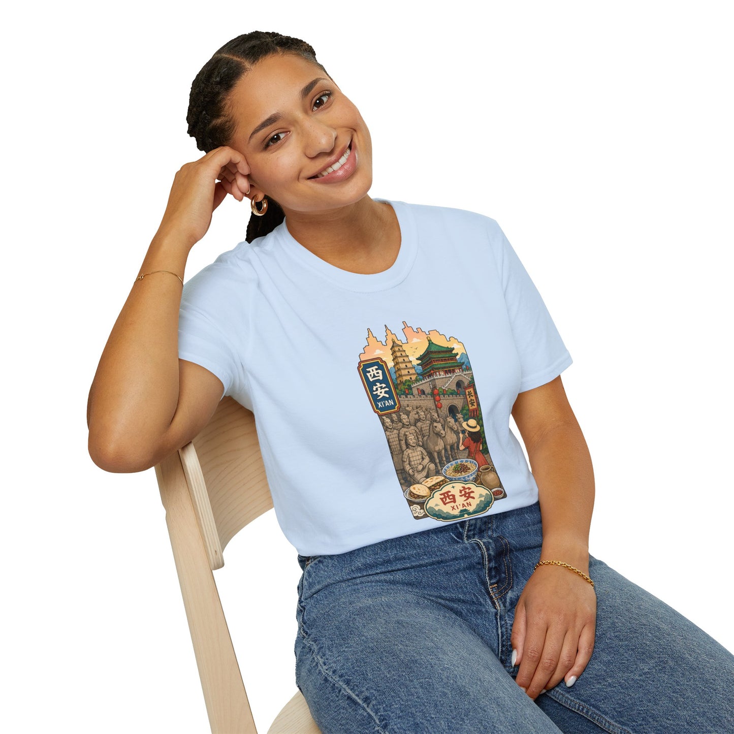 Xi'an Travel T‑Shirt — Vintage China Cityscape Graphic